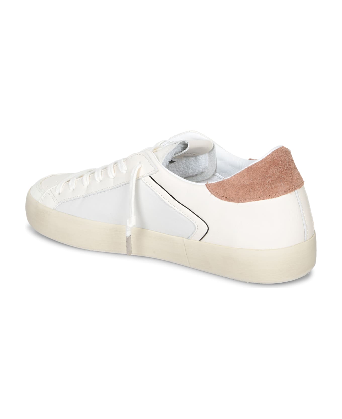 D.A.T.E. Hill Low Nyl White And Brown Sneakers - White