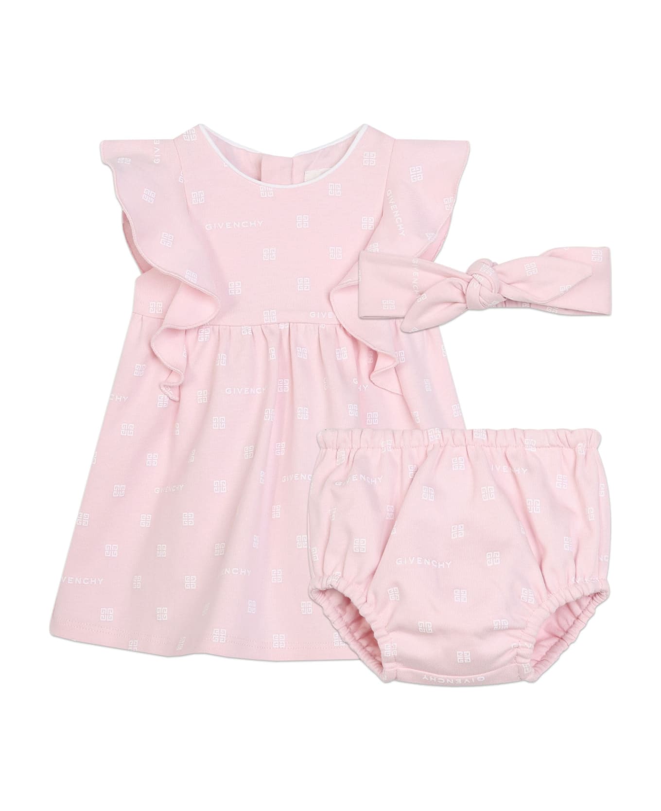 Givenchy 4g Pink Dress With Headband And Culotte - Pink