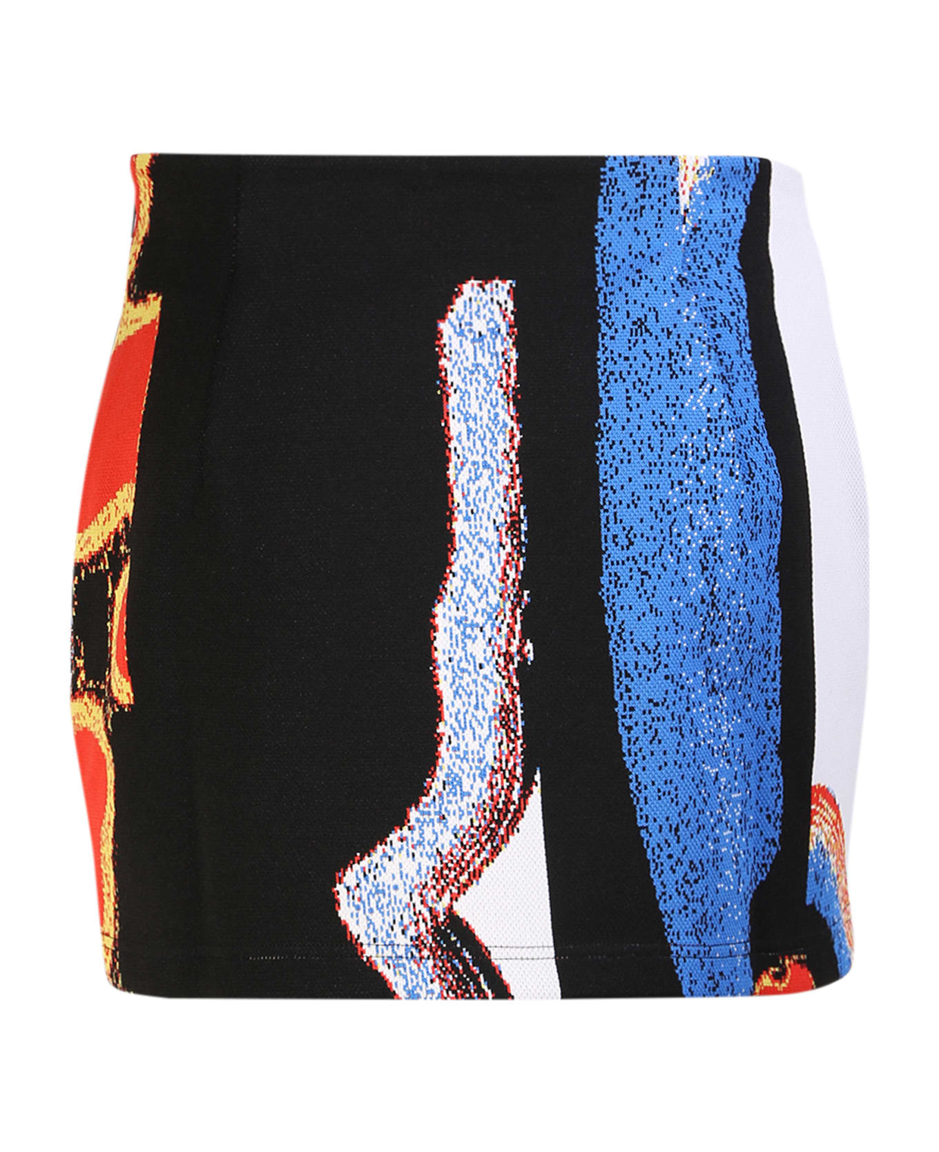 AMBUSH Mini Skirt With Abstract Print - Black