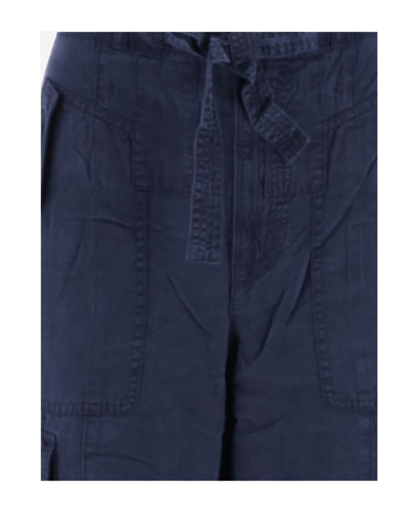 Polo Ralph Lauren Lyocell And Linen Cargo Pants - Blue