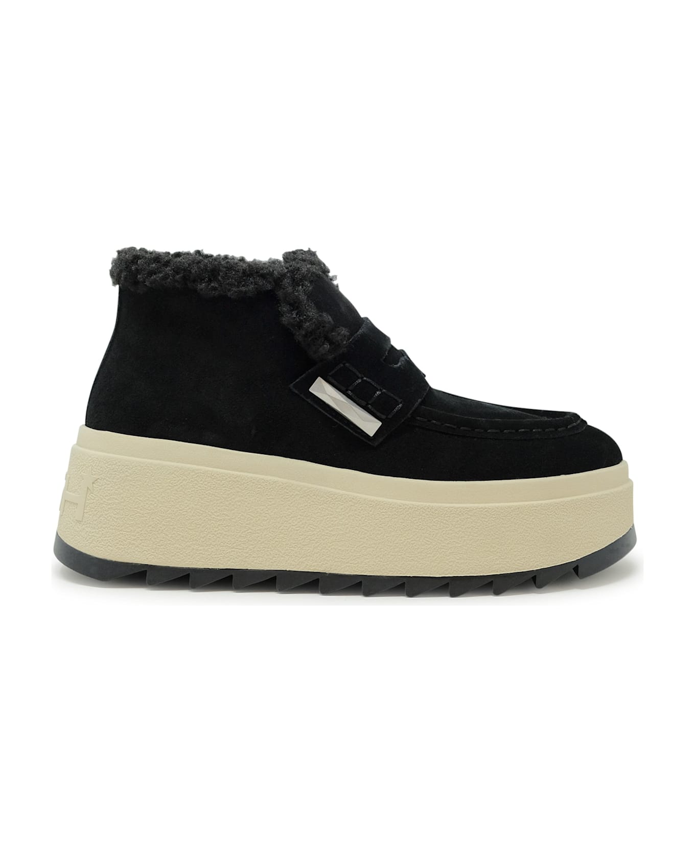 Ash Suede Fur Boots - BLACK