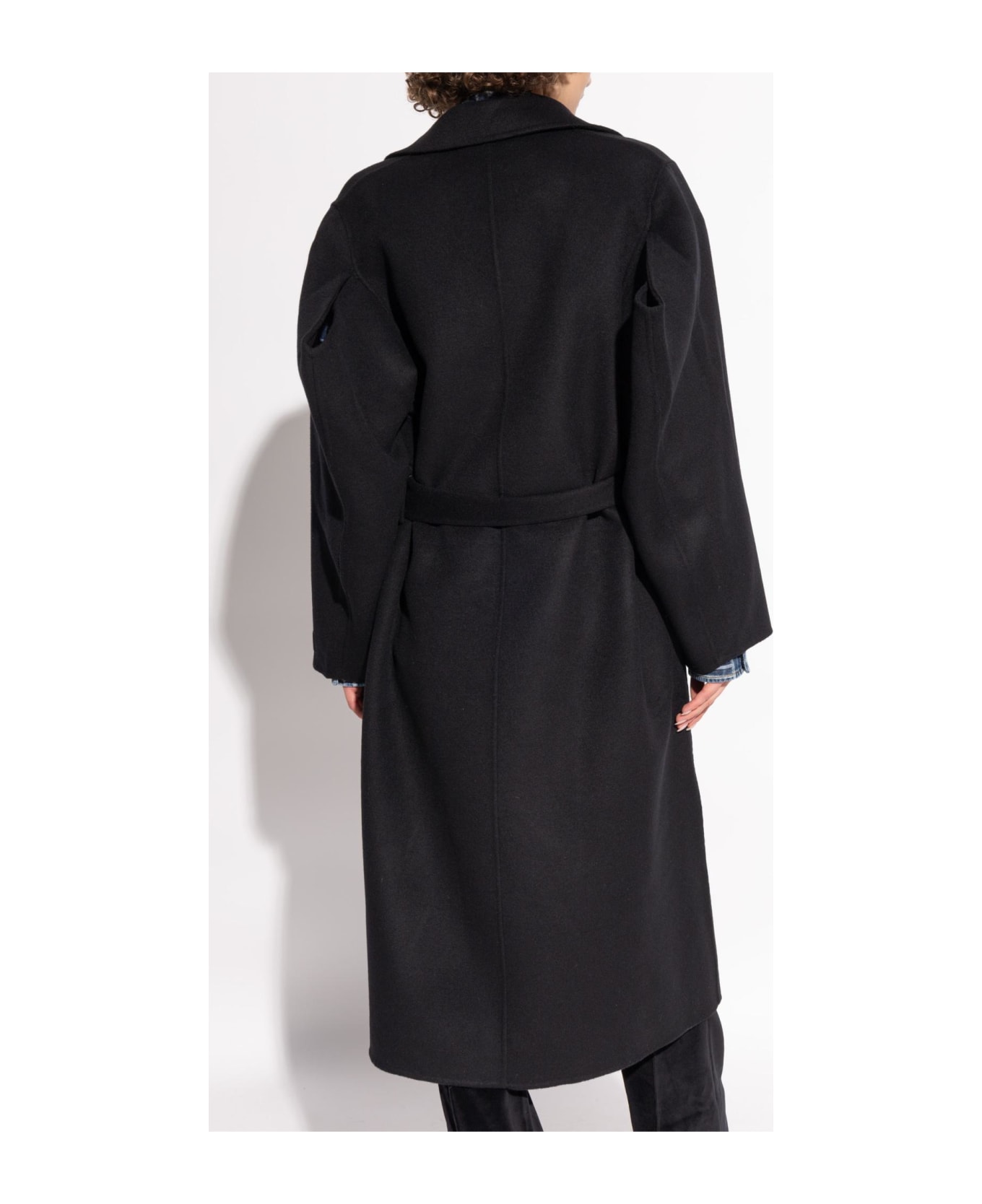 Kenzo Double-breasted Coat - BLACK