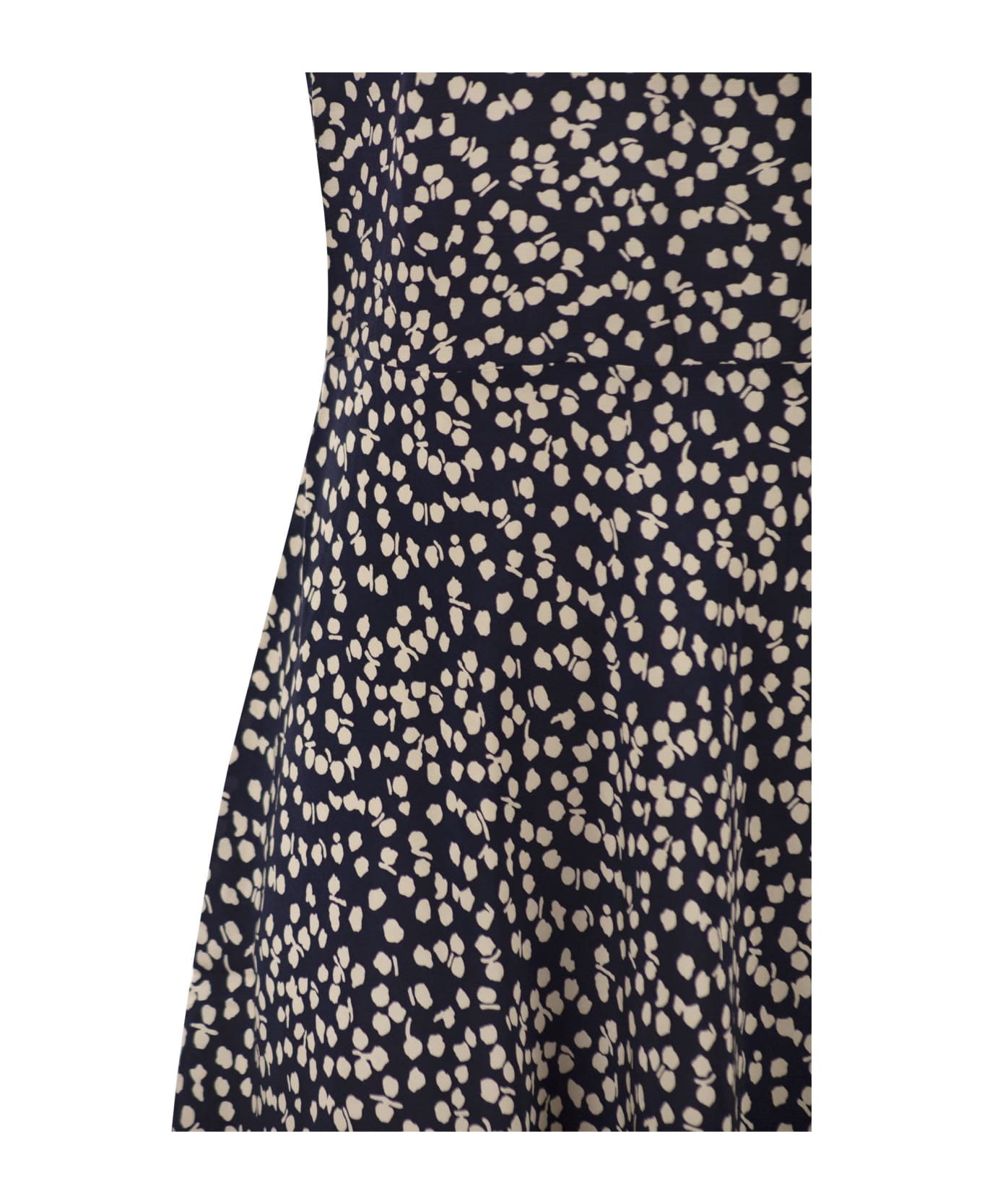 Polo Ralph Lauren Viscose Dress With Micro Pattern - Blue