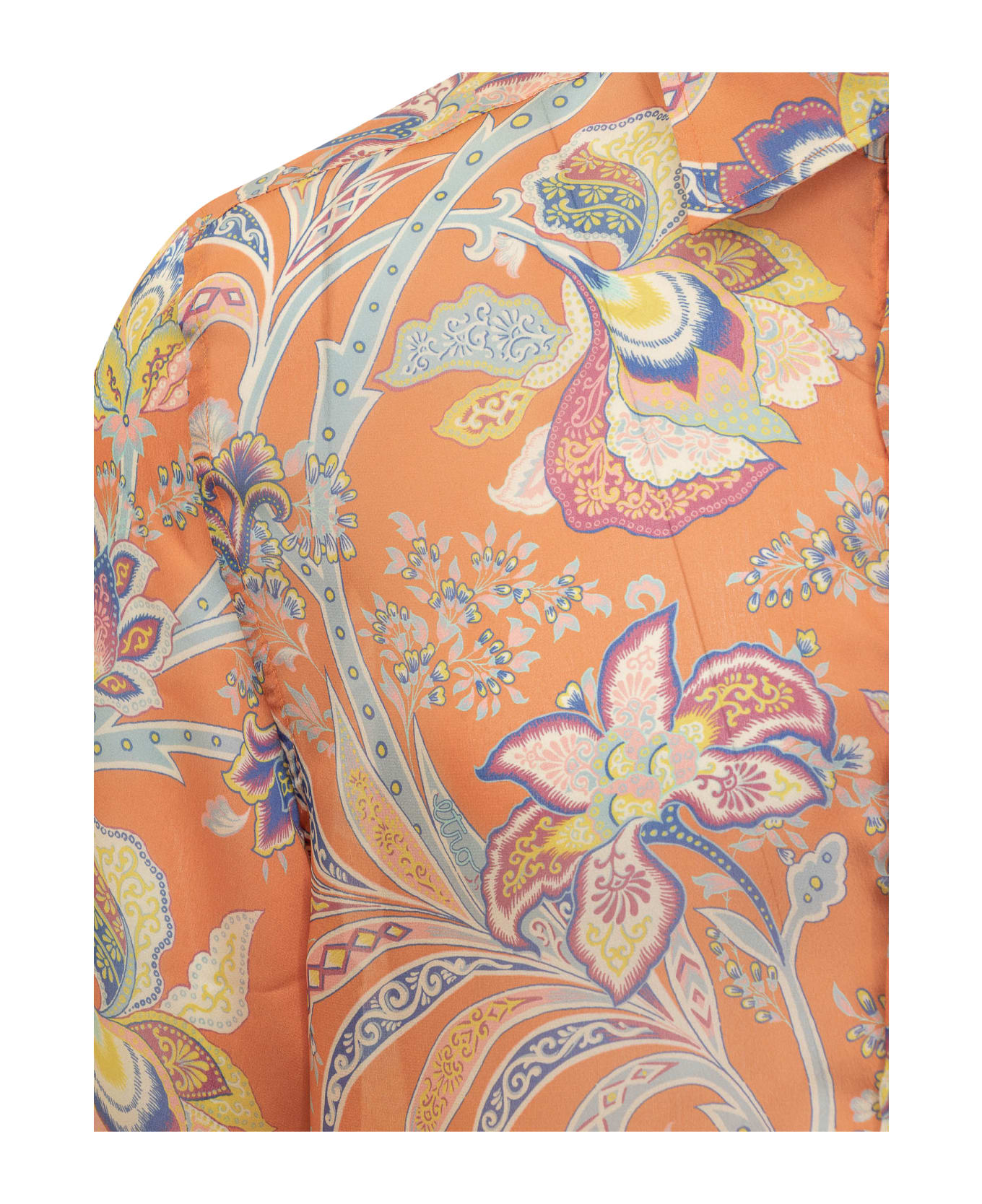 Etro Floral Print Shirt - ARANCIO