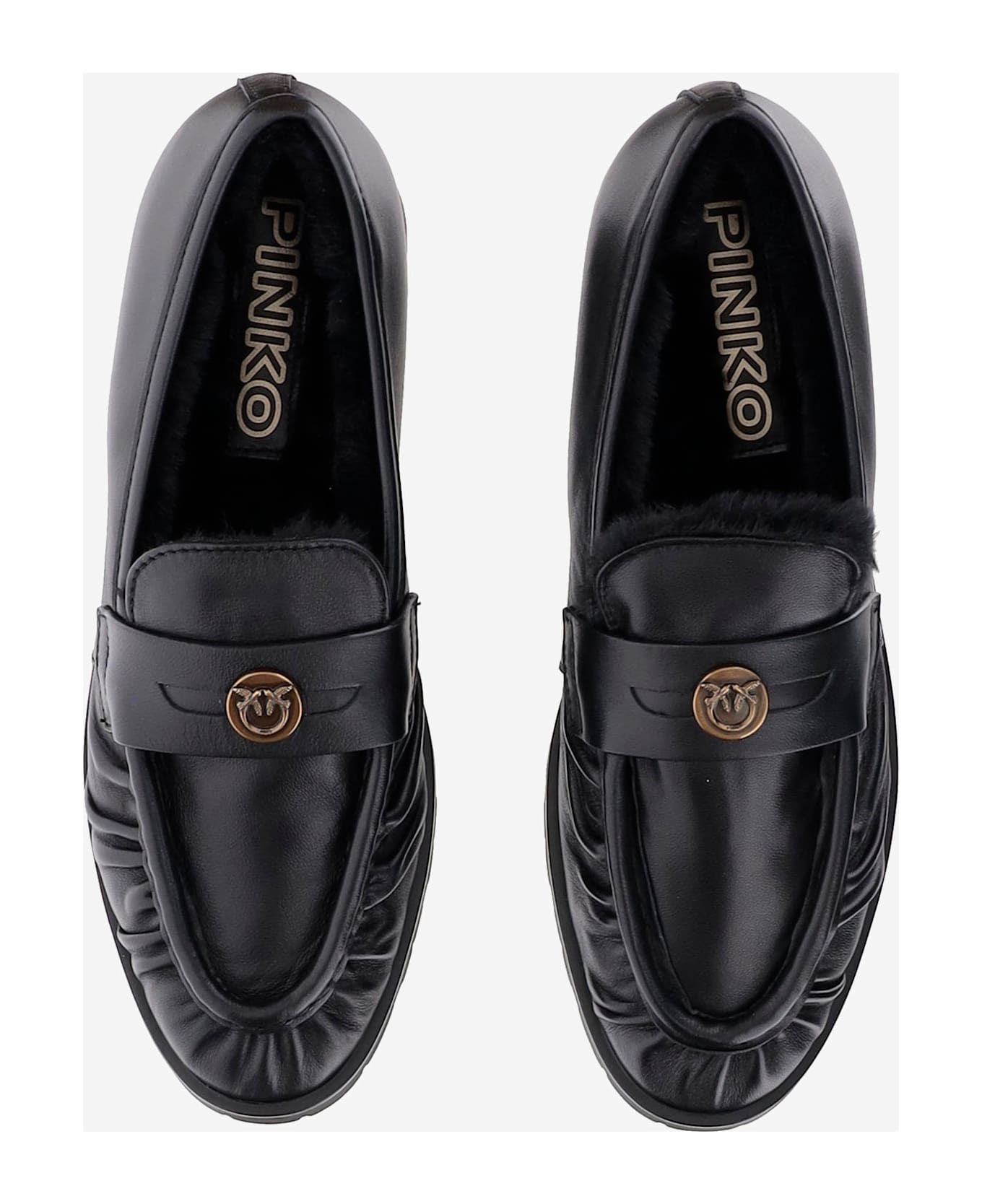 Pinko Nora 01 Nappa Leather Loafers - Black