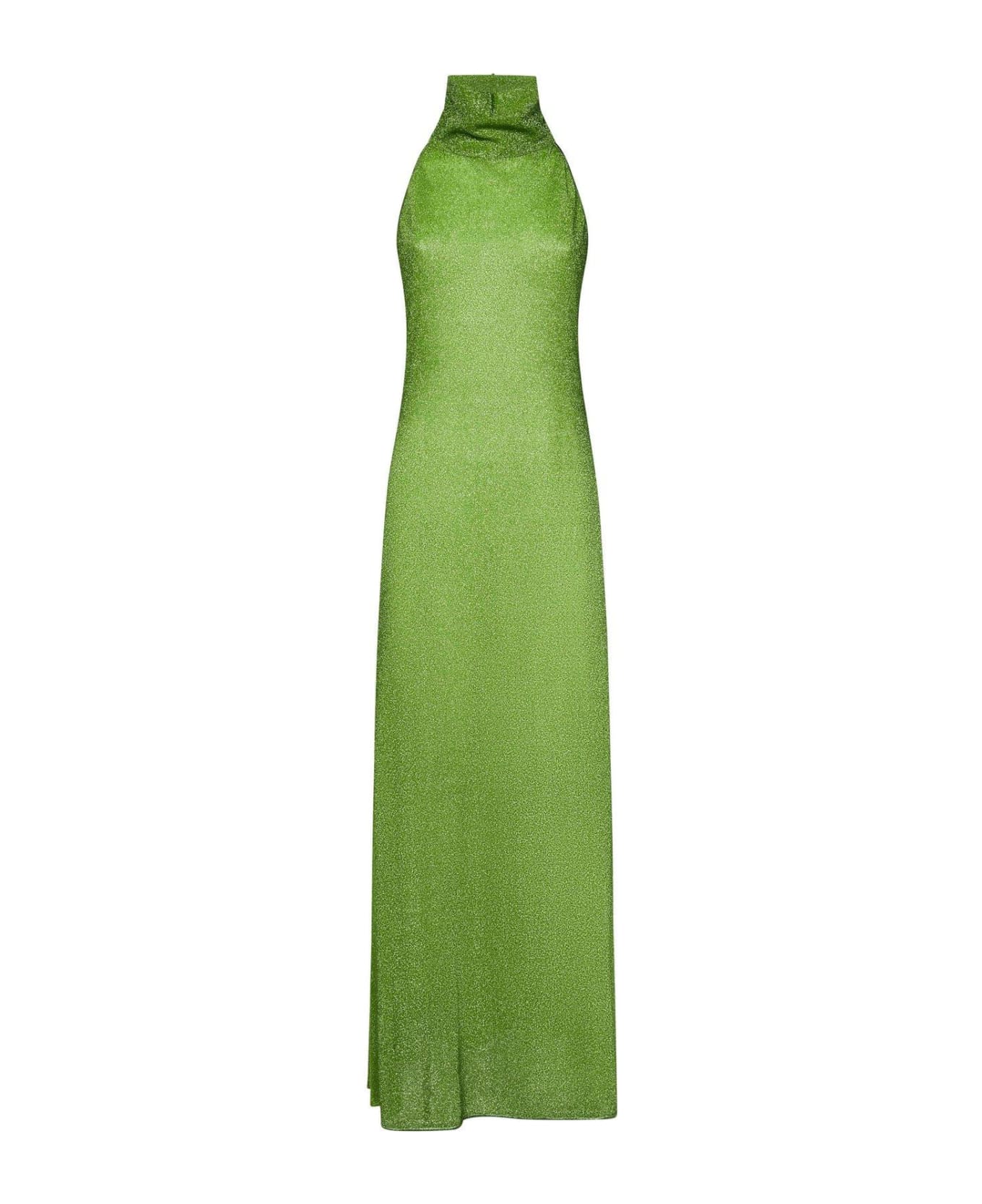Oseree Halterneck Sleeveless Maxi Dress - GREEN