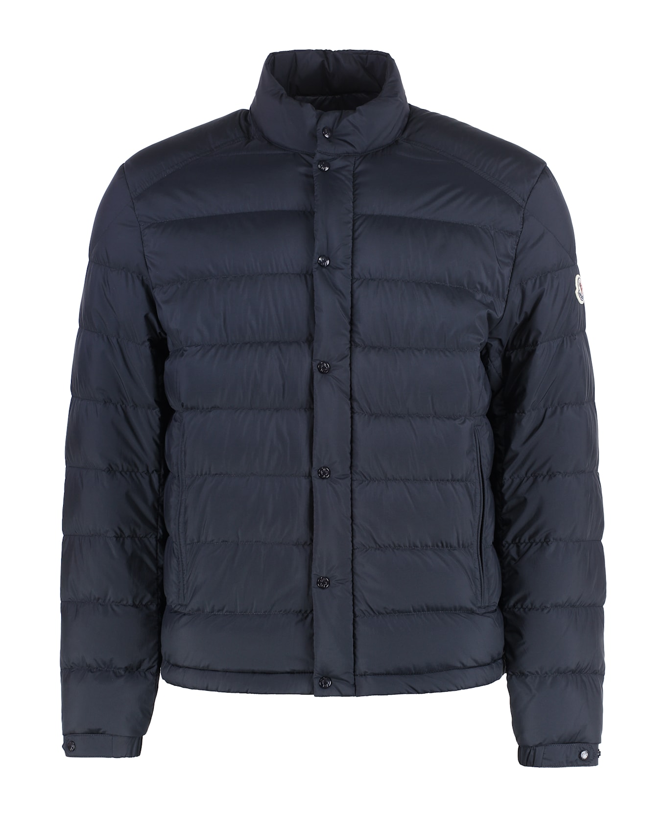 Moncler Selves Snap Button Fastening Down Jacket - blue