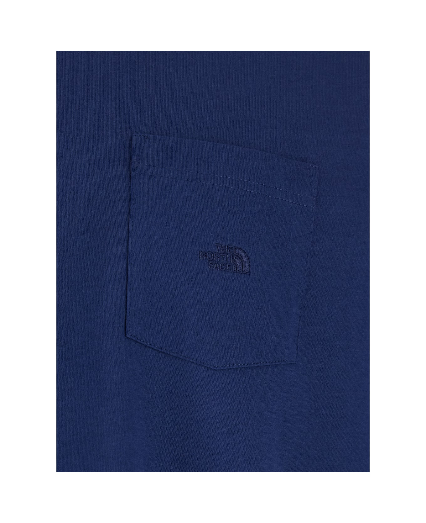 The North Face Blue T-shirt With Tone-on-tone Logo Embroidered On The Front In Cotton Man - Blu