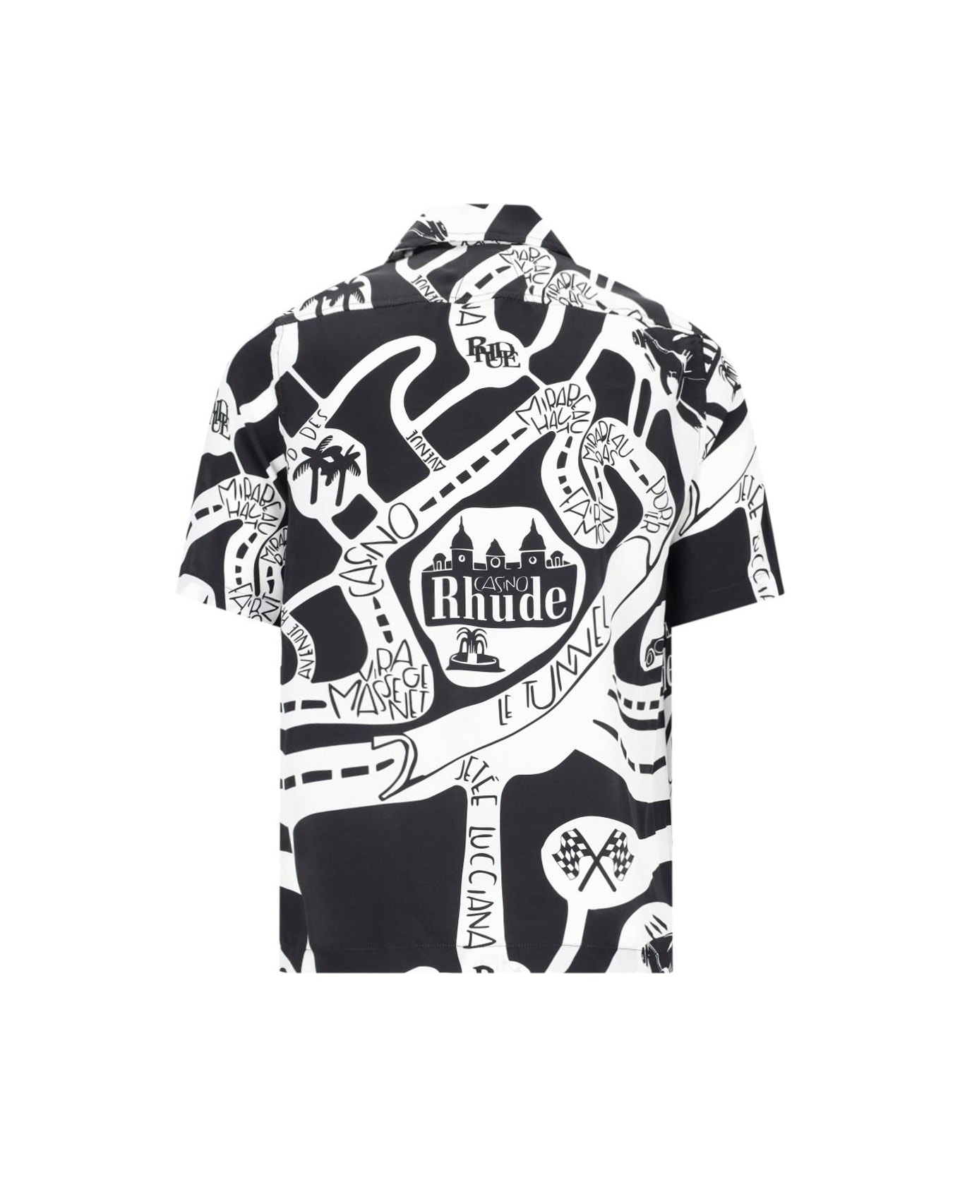 Rhude Printed Shirt - Black/white