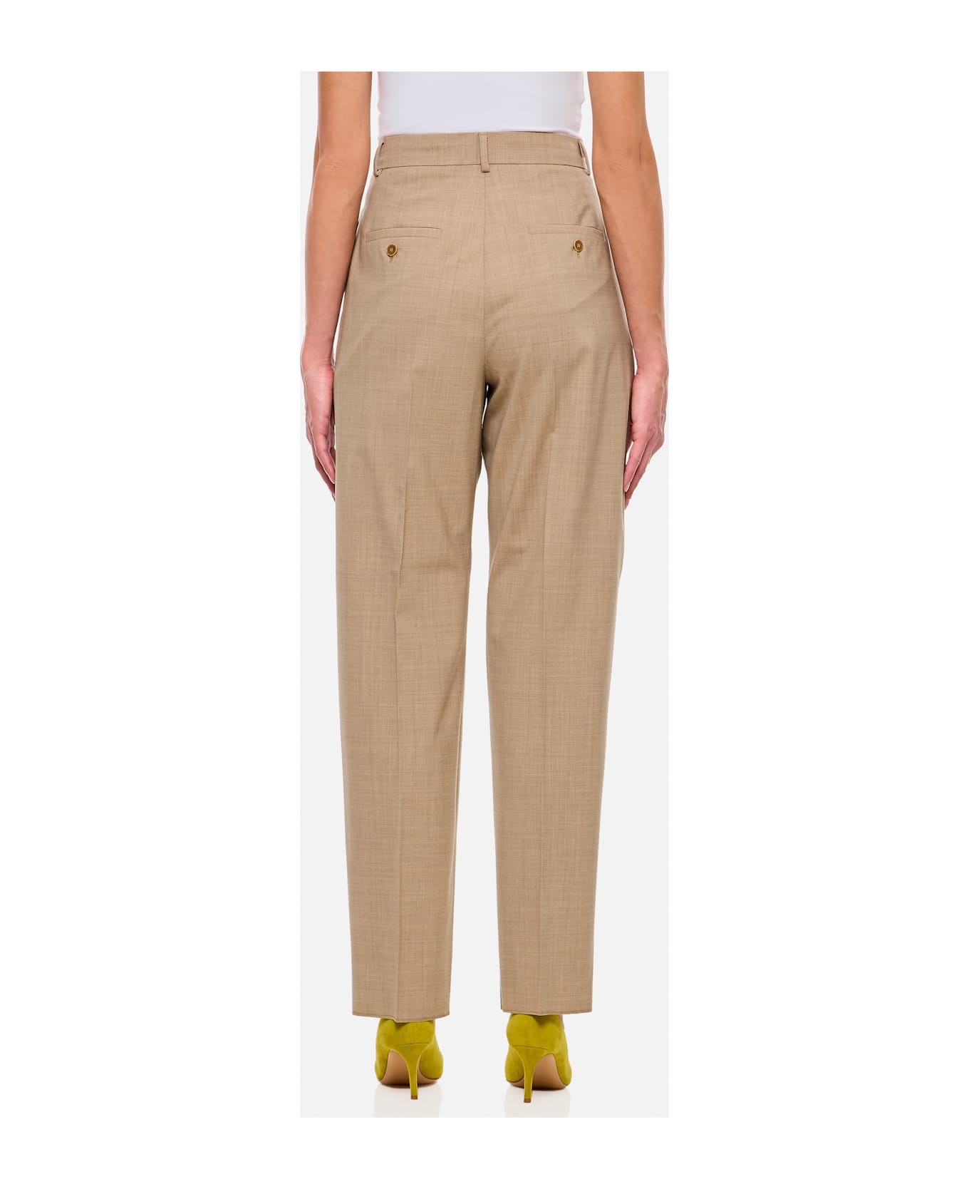 パンツ MAX MARA FINALE HIGH WAIST TROUSERS WITH SARTORIAL PINCES Max Mara Finale High Waist Trousers With Sartorial Pinces
