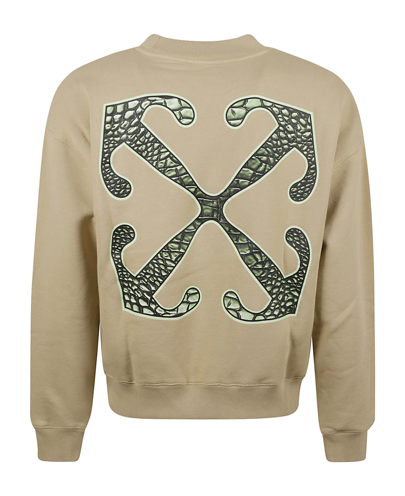 Off-White Croco Arrow Skate Sweatshirt - White/Brown