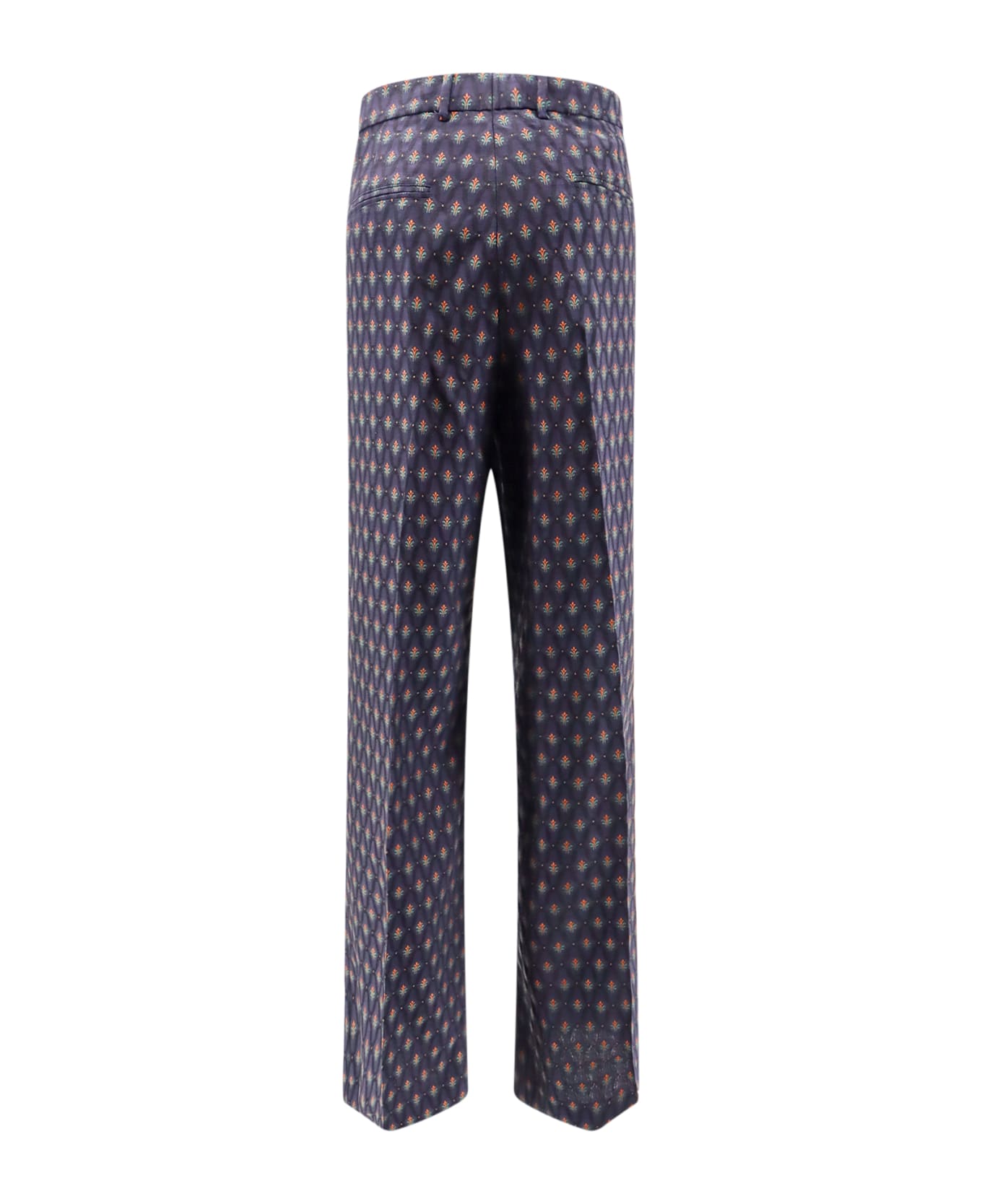 Etro Embroidered Wool Blend Pant - Multicolor