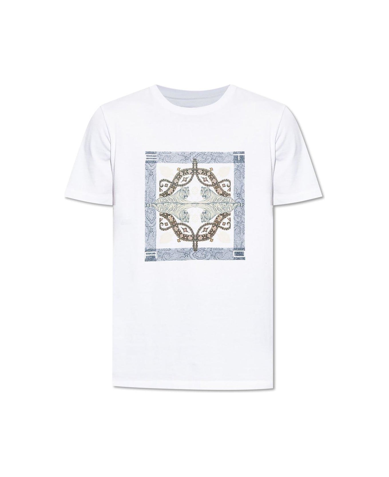 Etro Placed Printed T-shirt - White