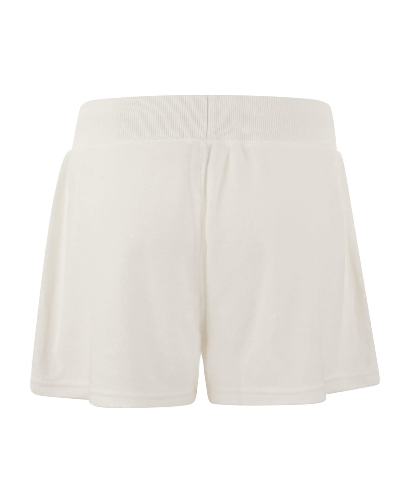 Polo Ralph Lauren Sponge Shorts With Drawstring - White