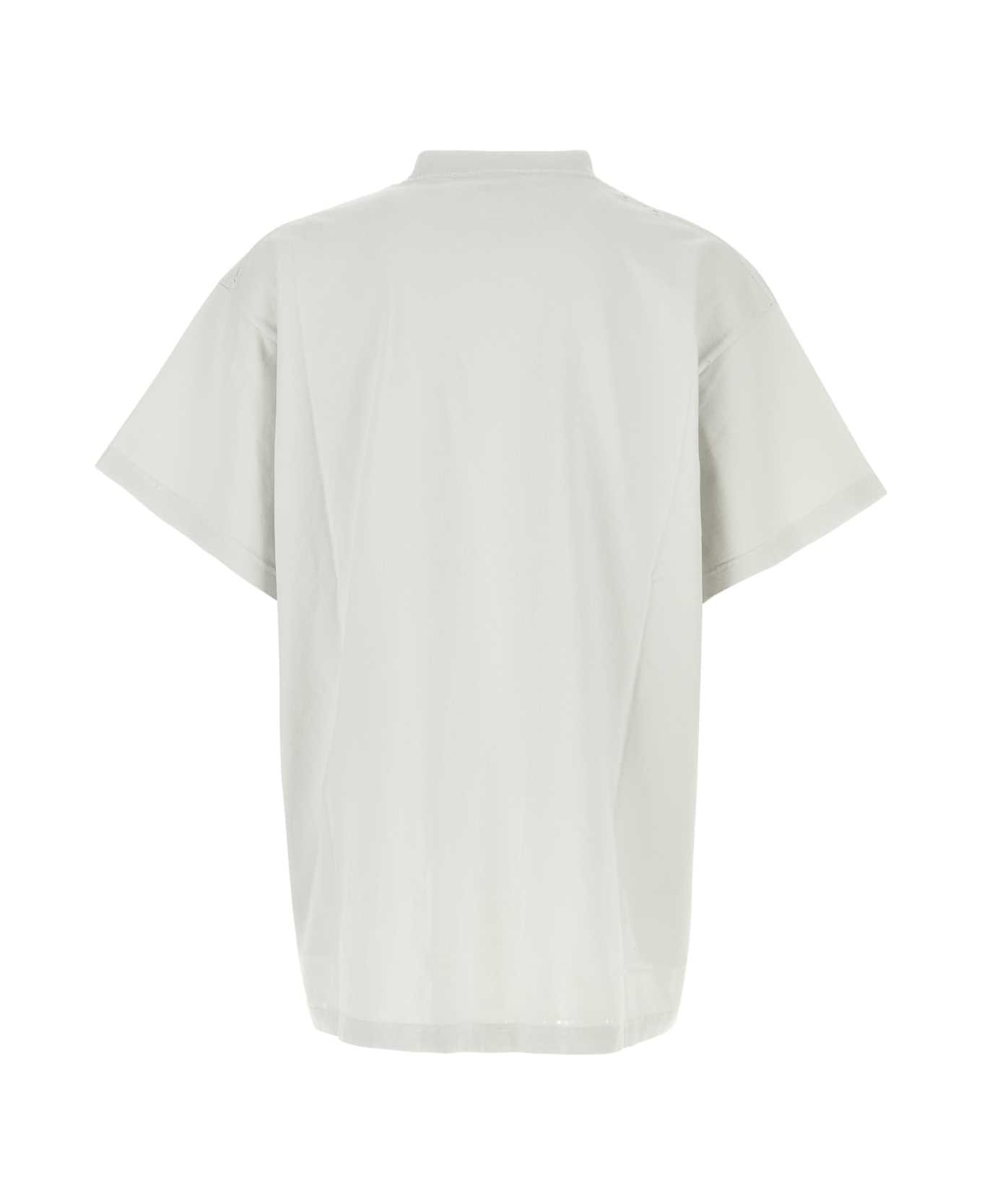 Balenciaga Light Grey Cotton Oversize T-shirt - DIRTYWHITEBLACK