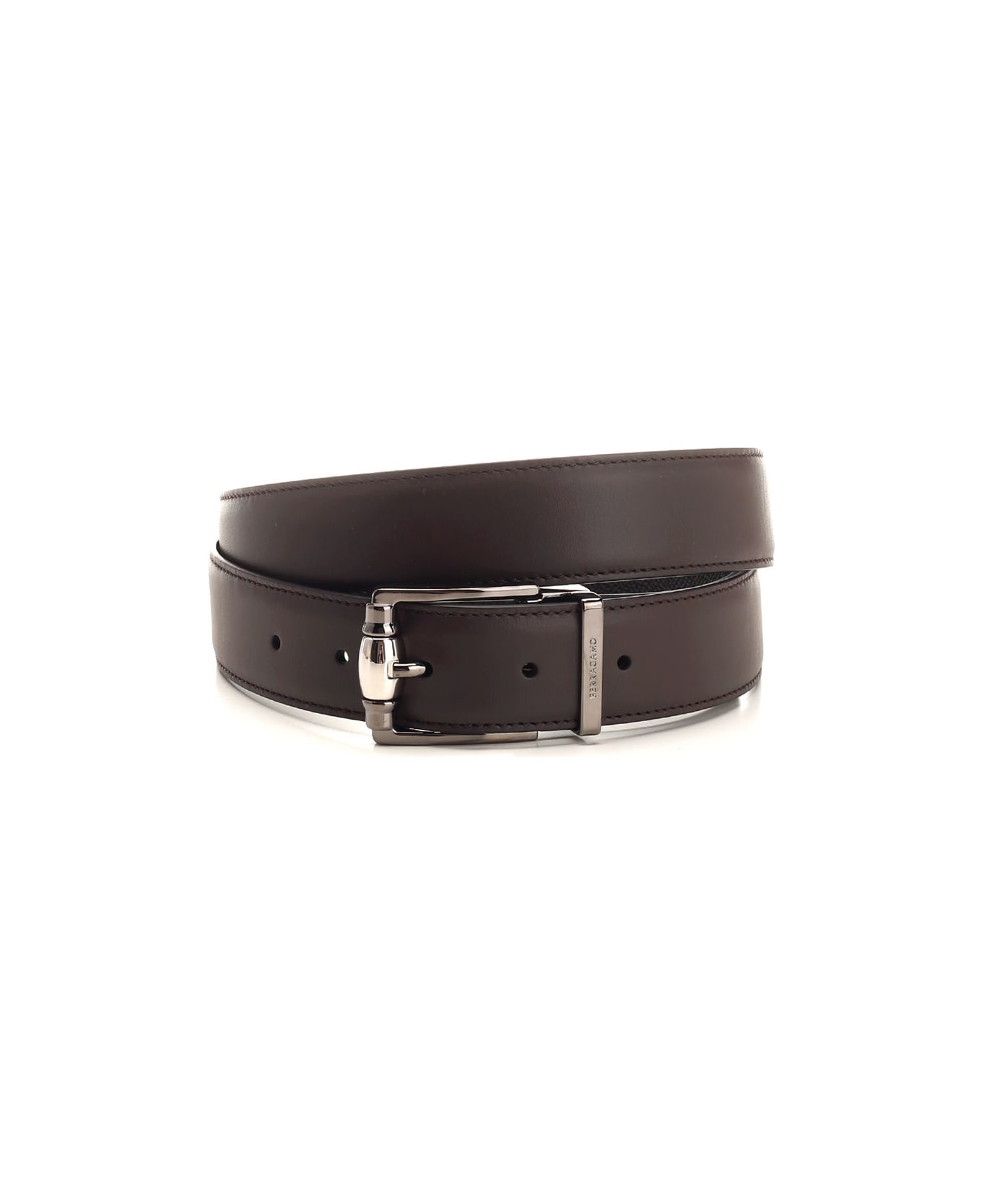 Ferragamo Brown Calf Leather Bos Taurus Regular Belt main image 0
