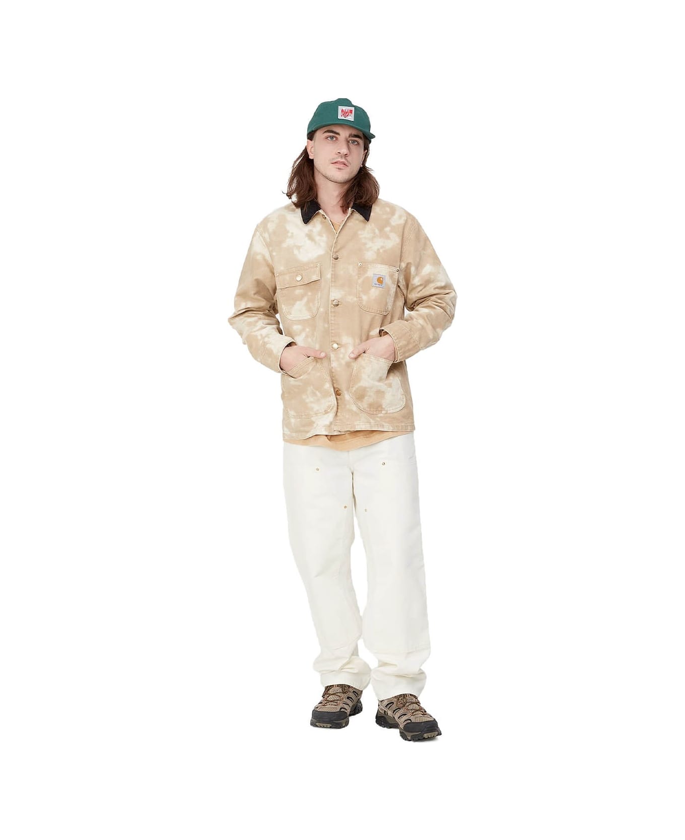 Carhartt Wip Double Knee Cream Trousers - Bianco