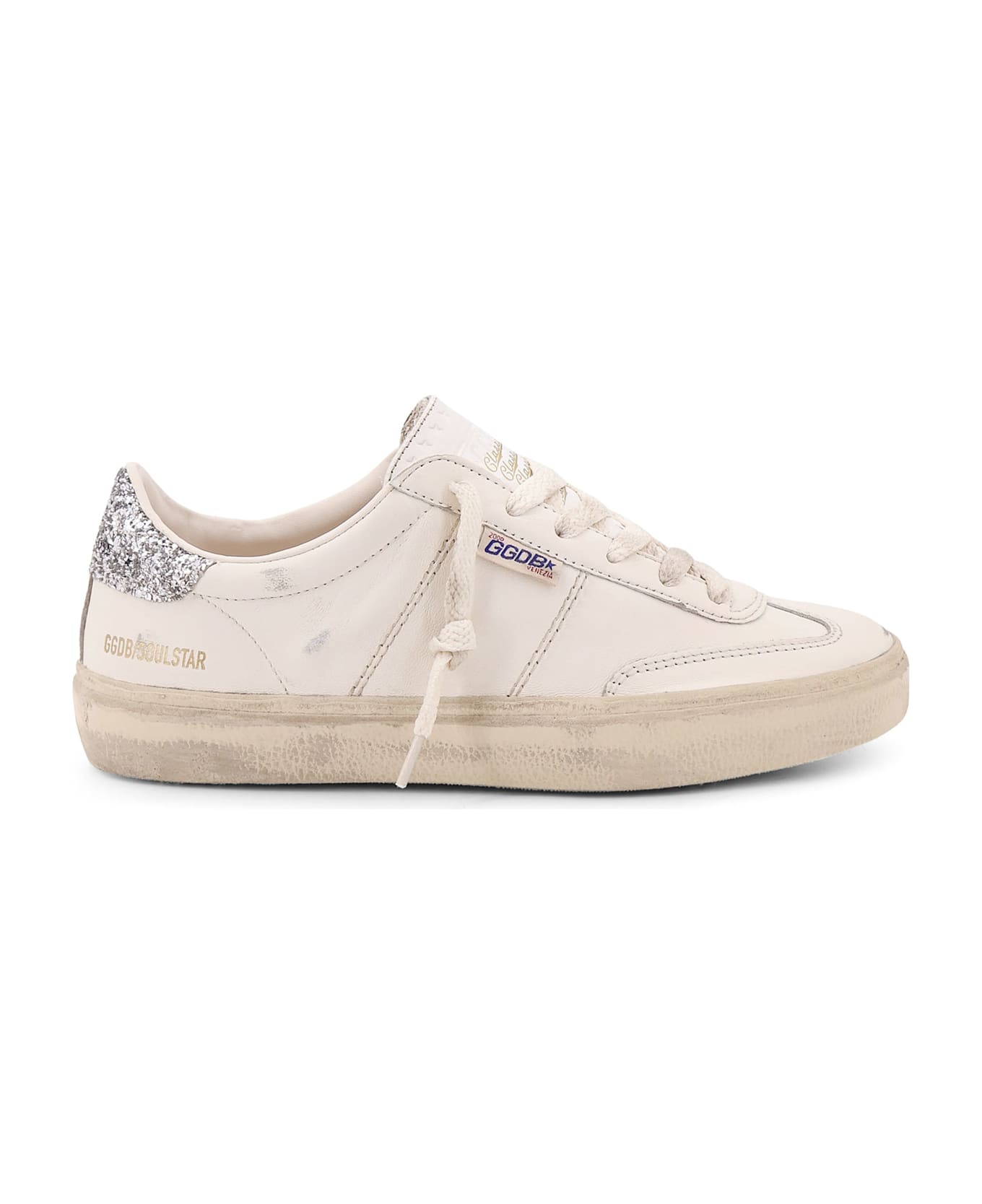 Golden Goose Soul Star Low-top Leather Sneakers With Used Effect - White