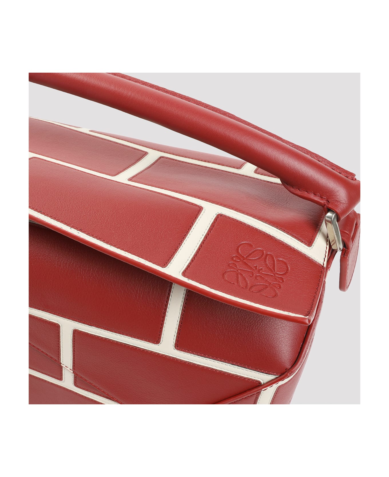 Loewe Puzzle Edge Large Brick Bag - Burnt Red