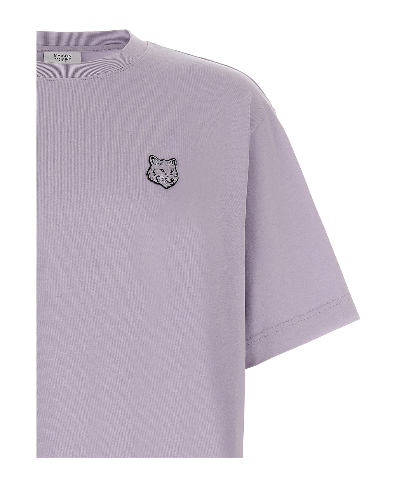 Maison Kitsuné 
bold Fox Head
 T-shirt - Purple