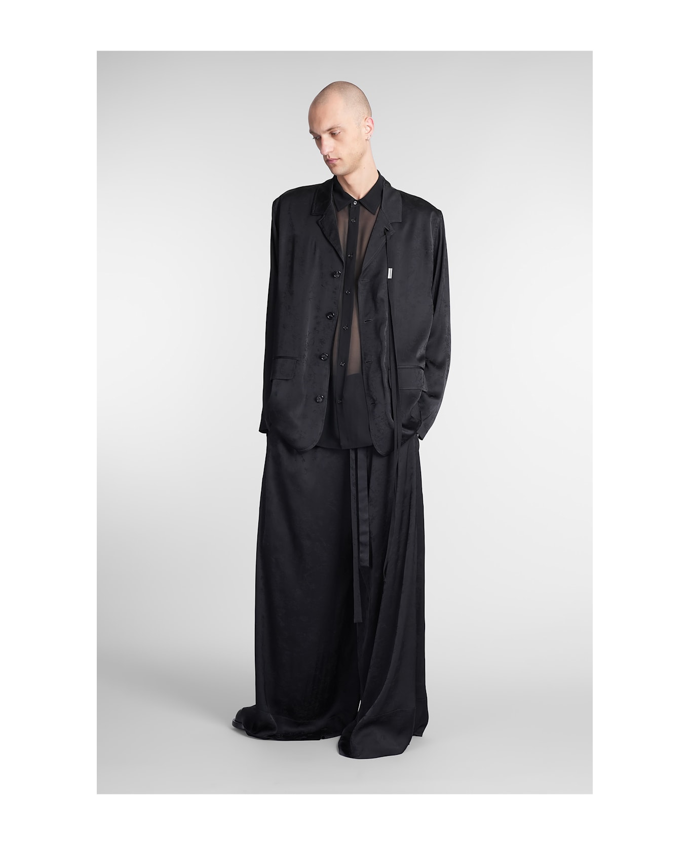 Ann Demeulemeester Nilas Blazer In Black Viscose - black