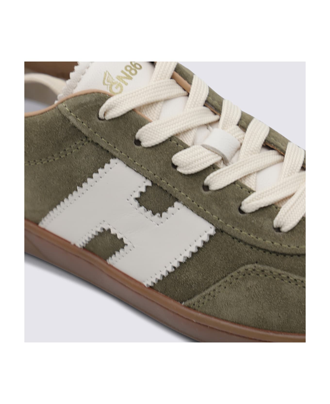 Hogan Light Green Leather Sneakers - Green