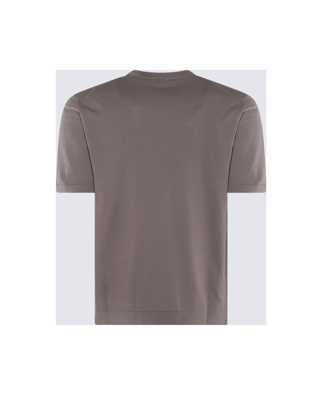Piacenza Cashmere Stone Grey Cotton T-shirt - Stone シャツ