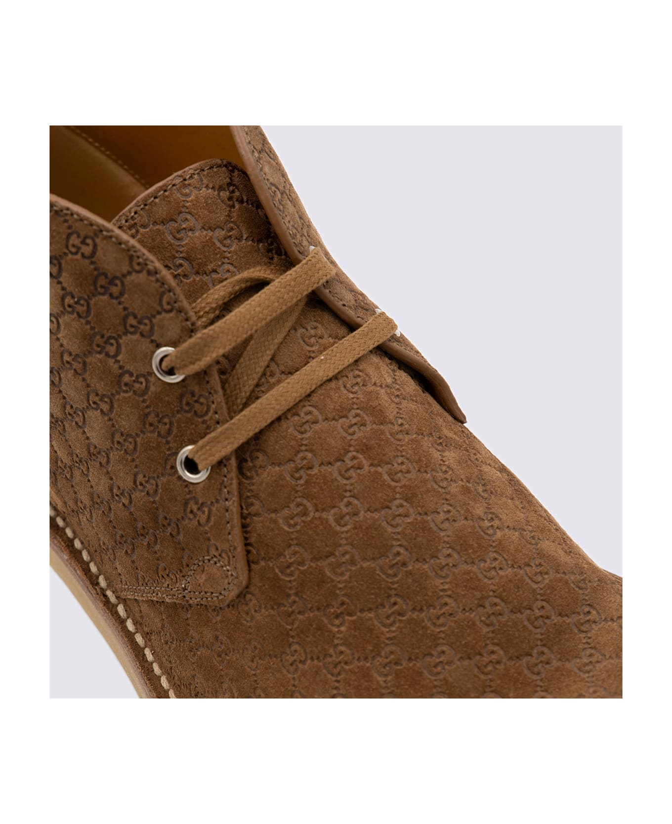Gucci Brown Leather Boots - TOBACCO