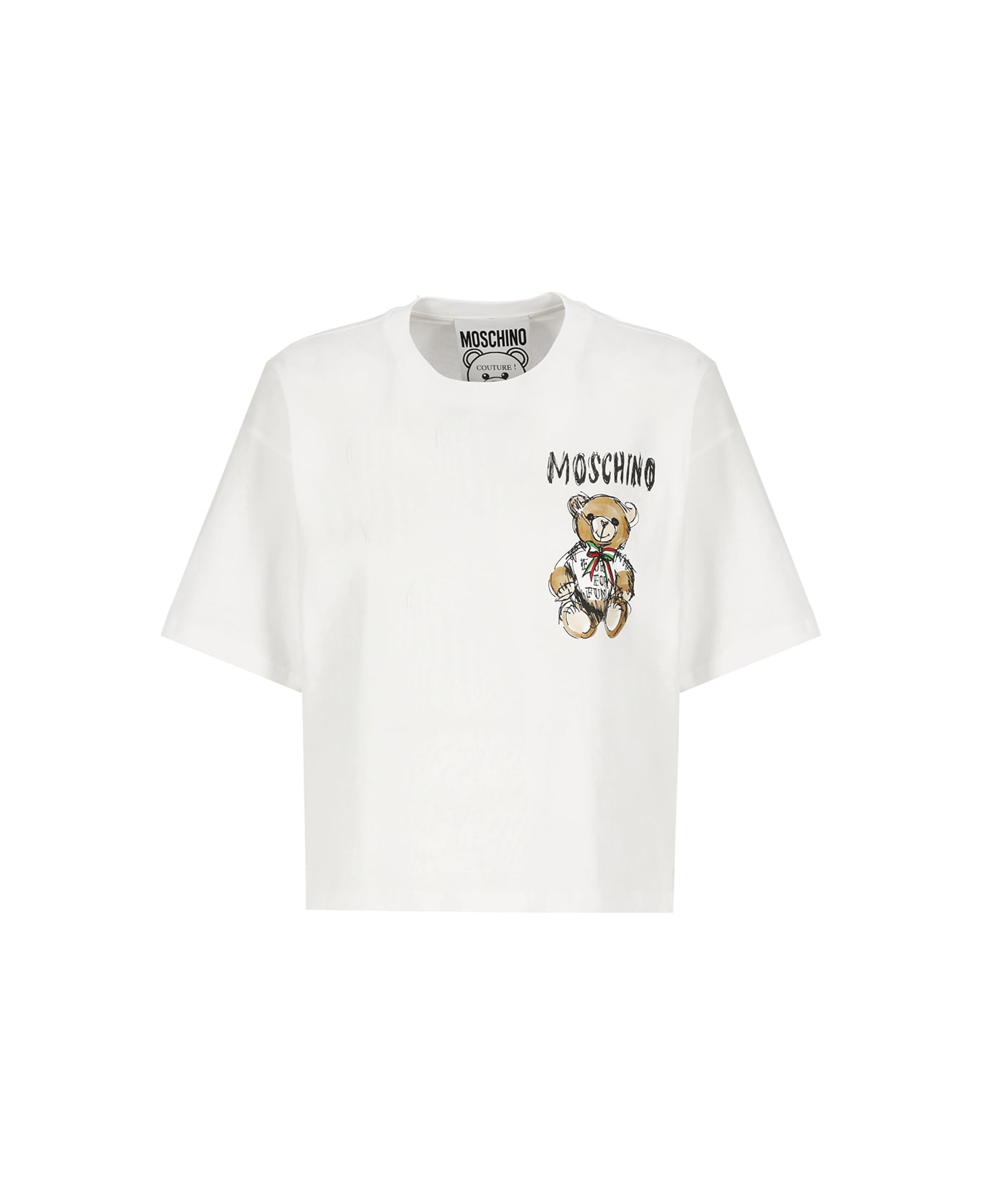 Moschino Drawn Teddy Bear T-shirt - White