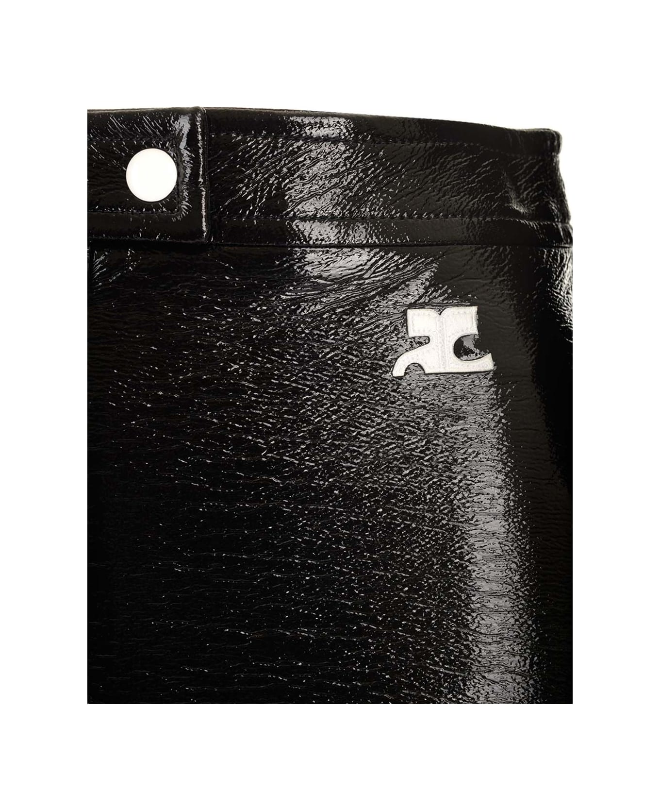 Courrèges Vinyl Mini Skirt - Black