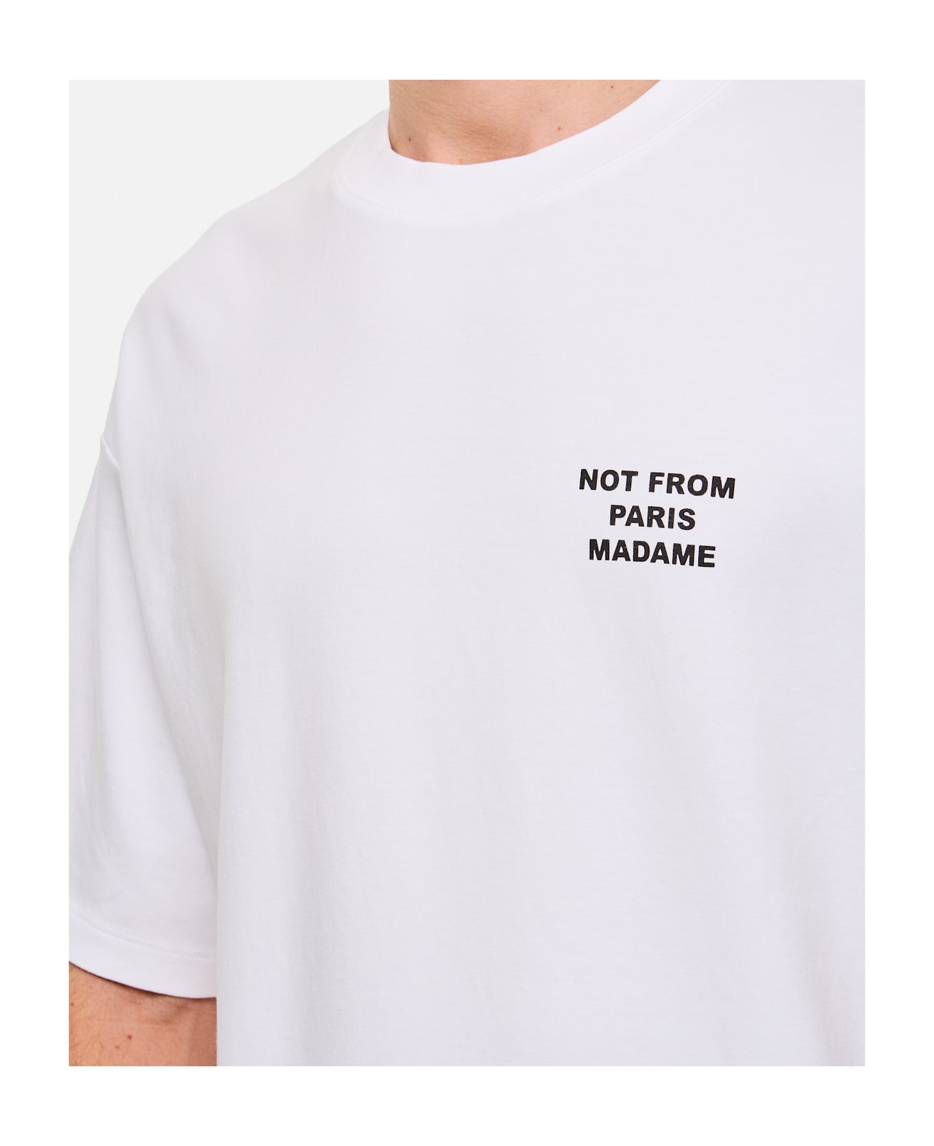 Drôle de Monsieur T-shirt Slogan - White