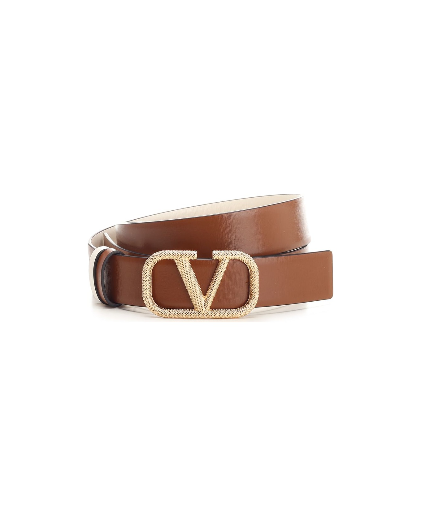 Valentino Garavani 'vlogo' Reversible High Belt - Brown