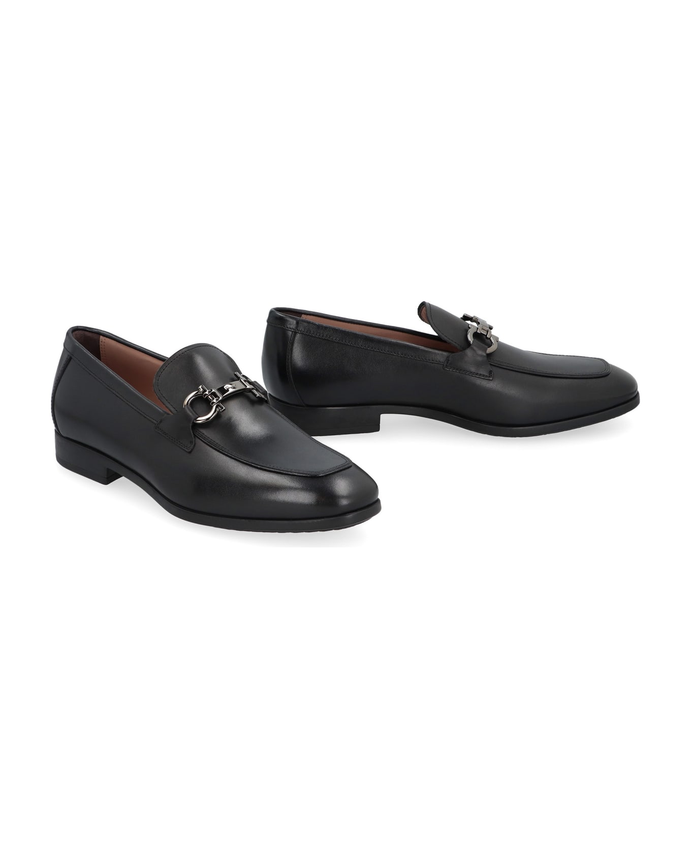 Ferragamo Leather Loafers - black