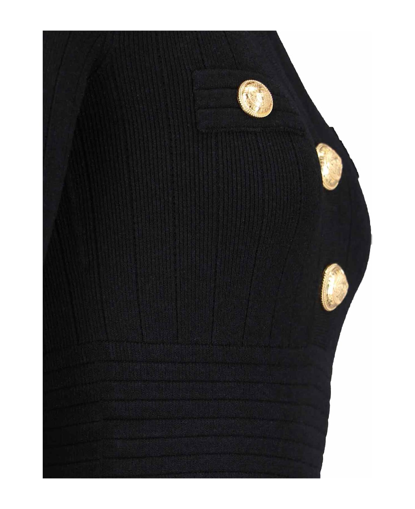 Balmain Knit Mini Dress - Black