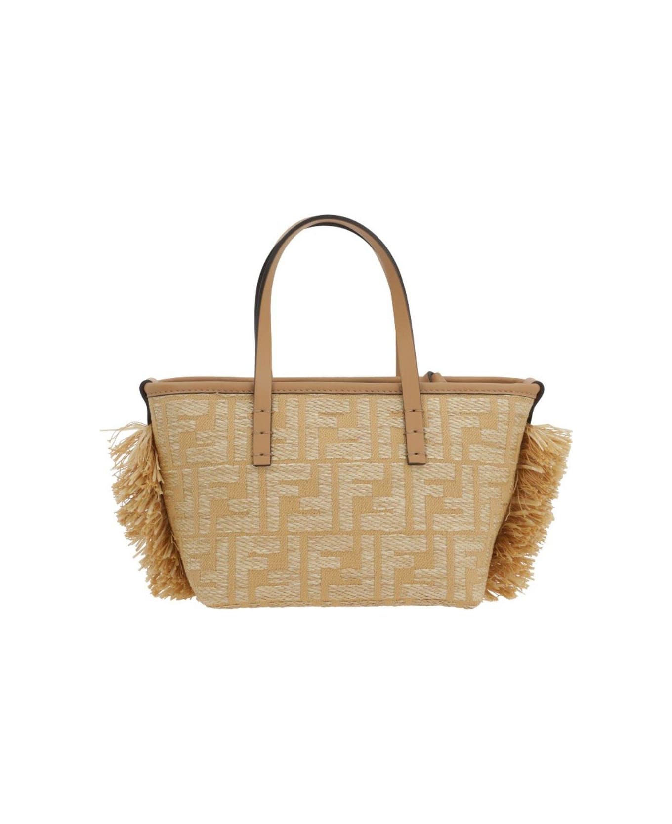 【関税&送料込】Fendi Roll Mini Tote Bag In Ff Jacquard And Fendi Mini Roll Ff Jacquard Fringed Tote Bag | italist
