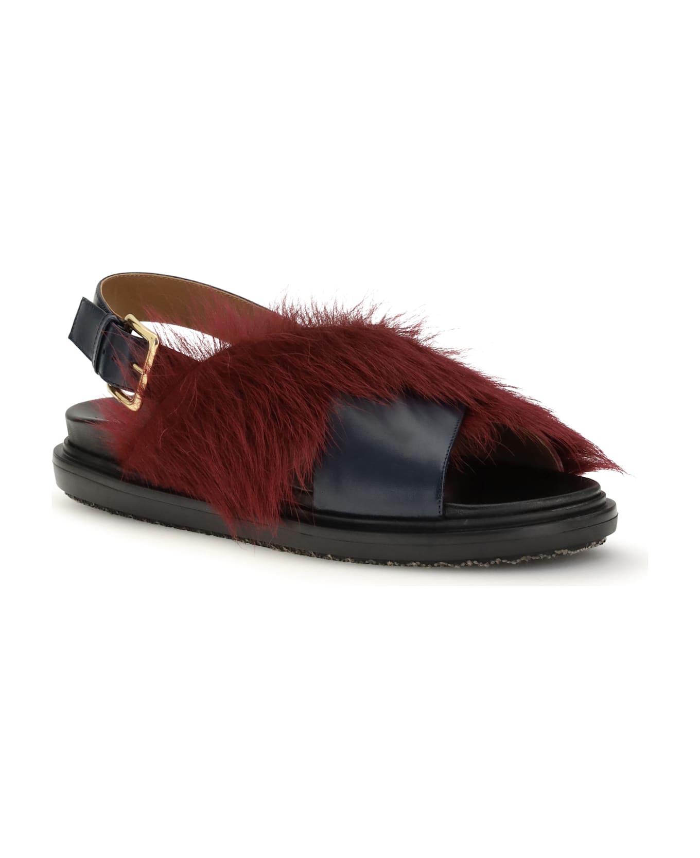 Marni Fur-lined Fussbett Sandals