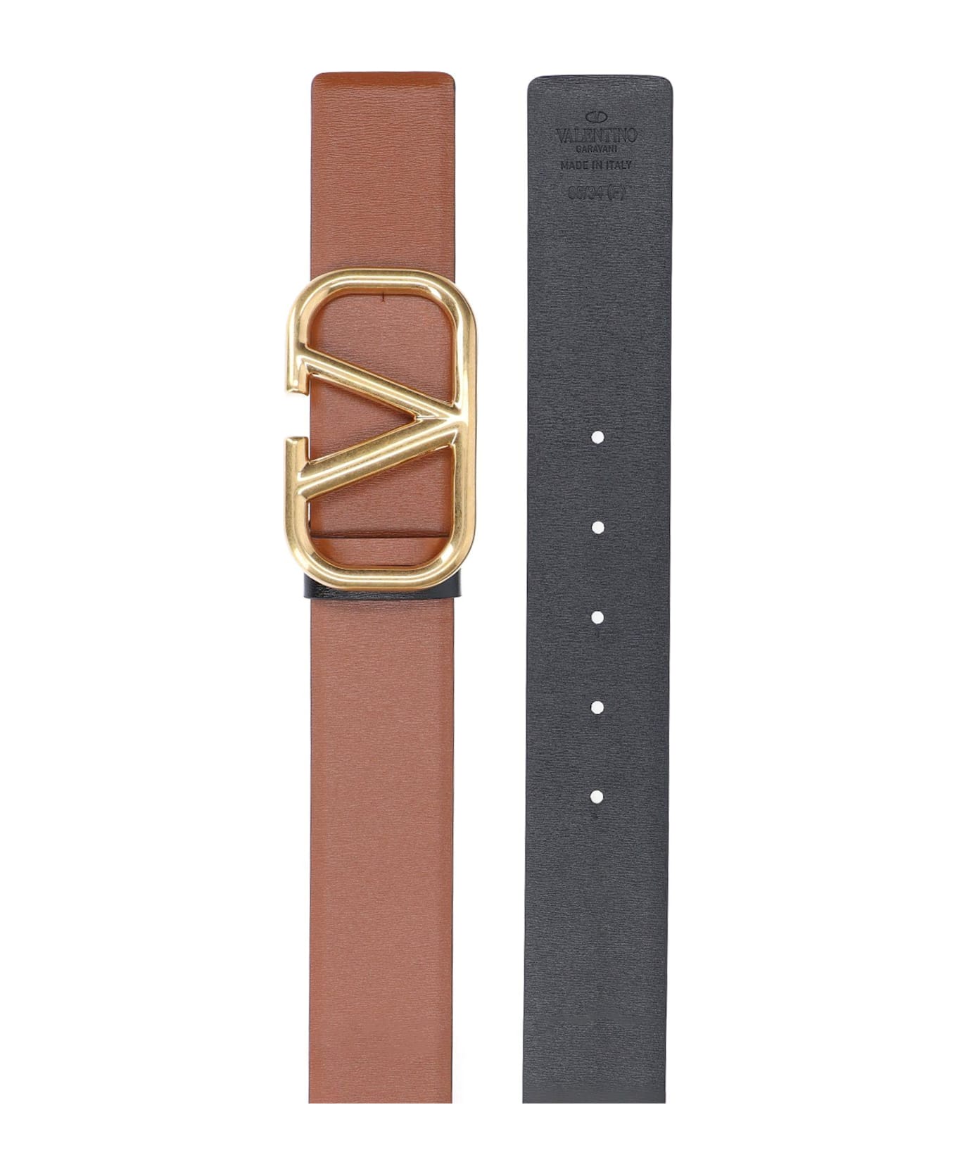 Valentino Garavani 'vlogo' Reversible Belt - Brown