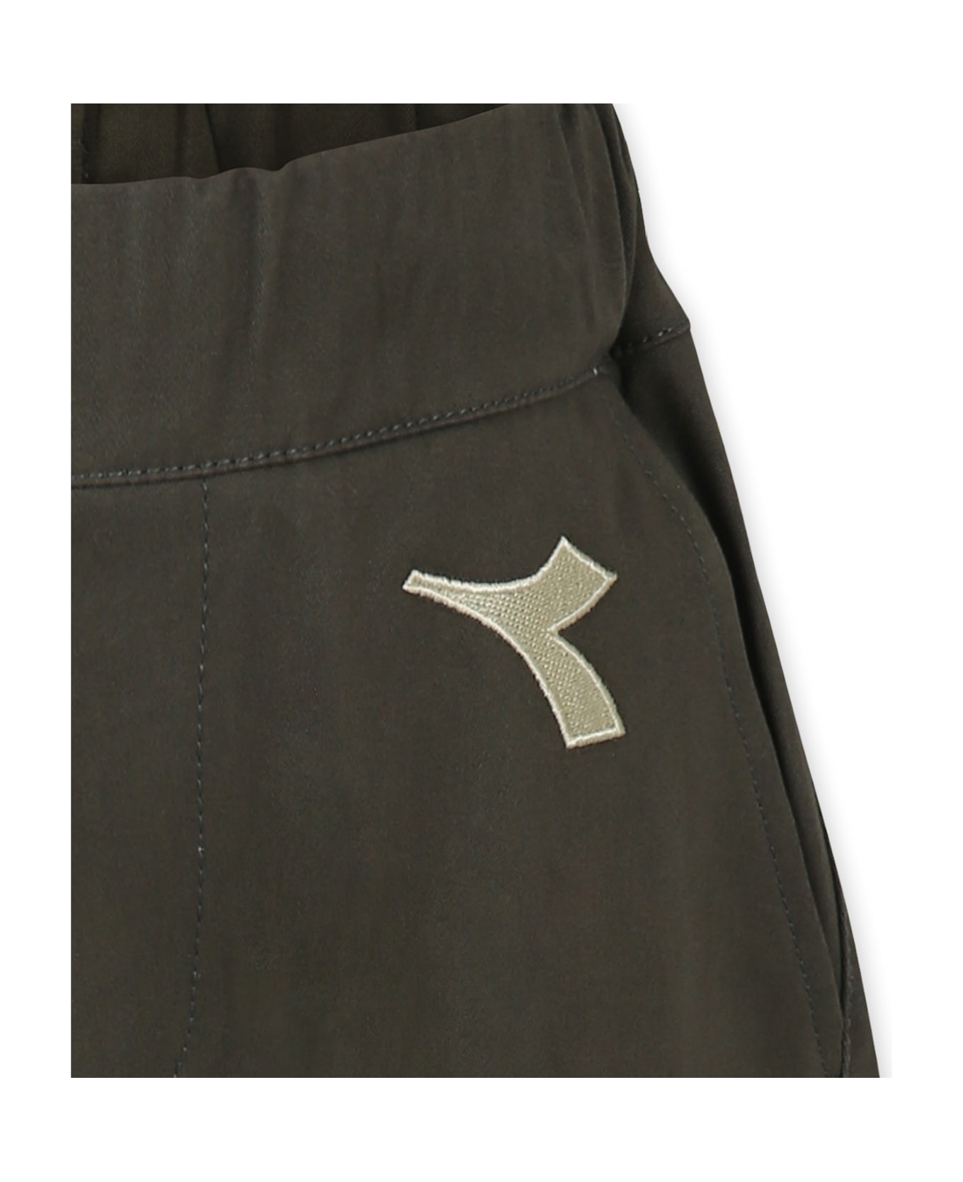 Diadora Green Trousers For Boy With Logo - Green