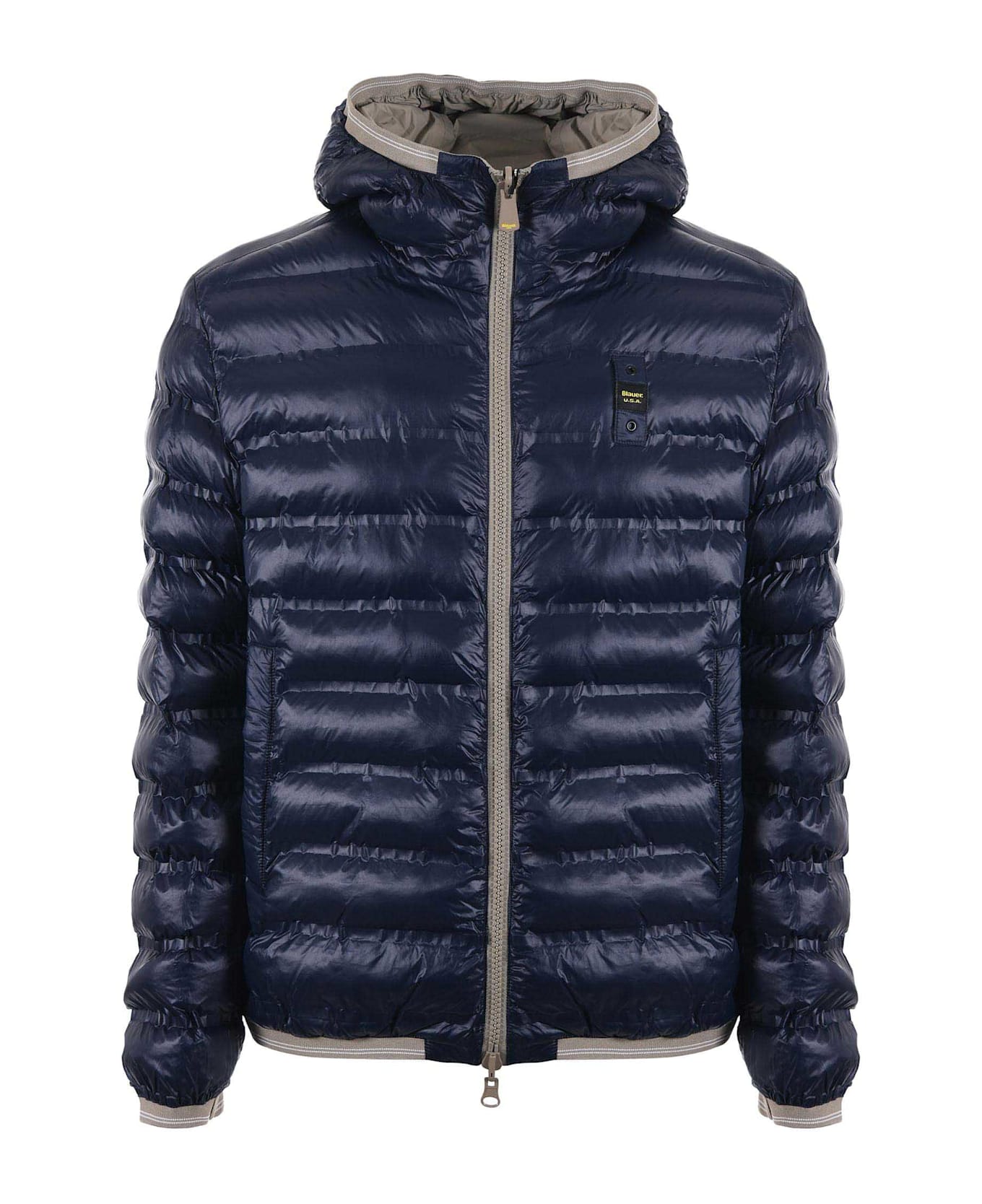 Blauer Reversible Nylon Jacket - Beige/blu scuro