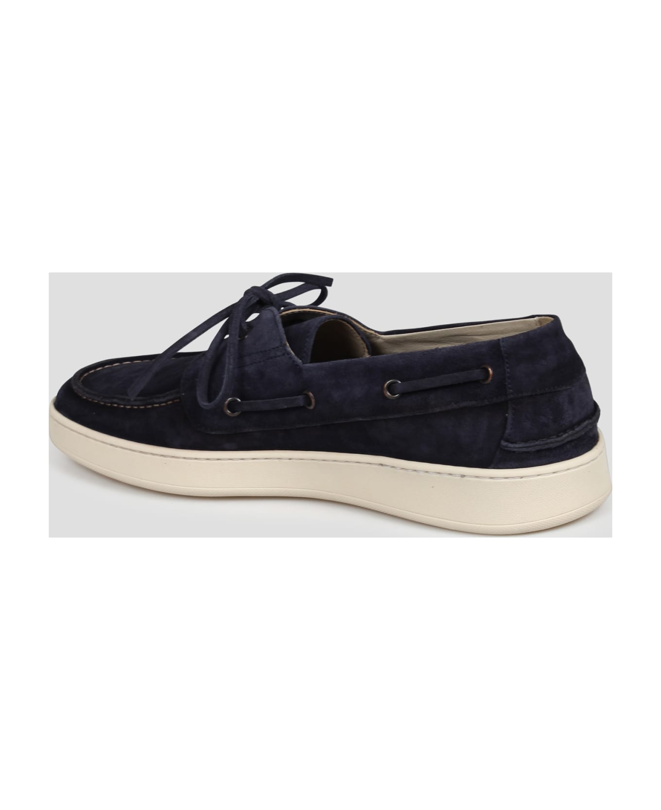 Corvari Suede Boat Loafers - Blue