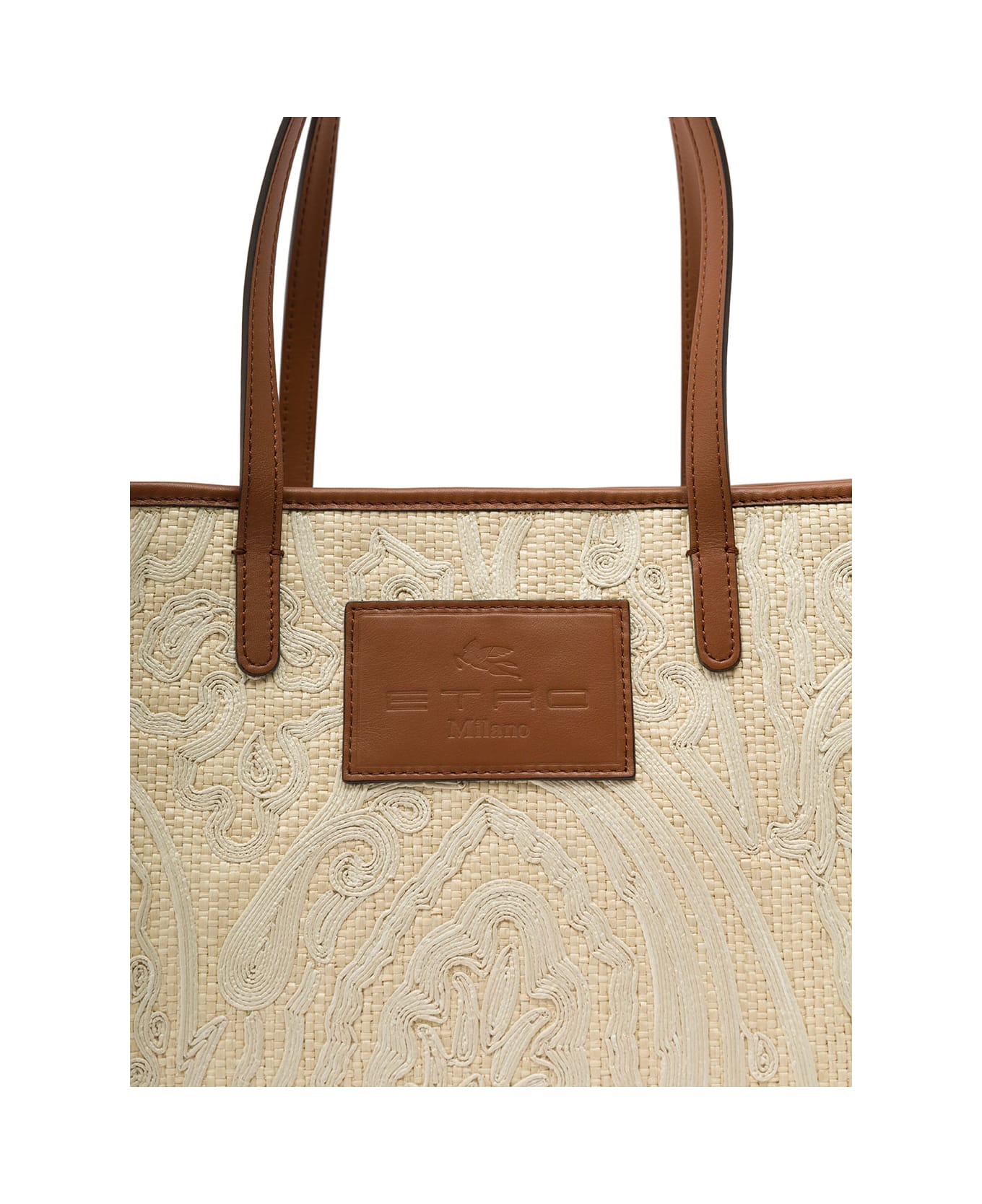 Etro // Beige & Multicolour Woven Globetrotter Tote Bag – VSP Consignment