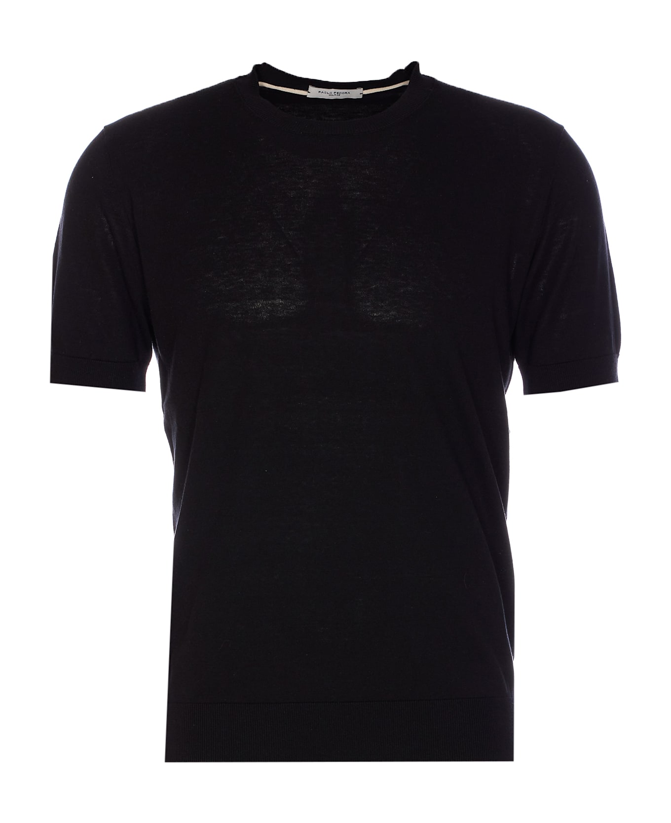 Paolo Pecora Short Sleeves Sweater - Black