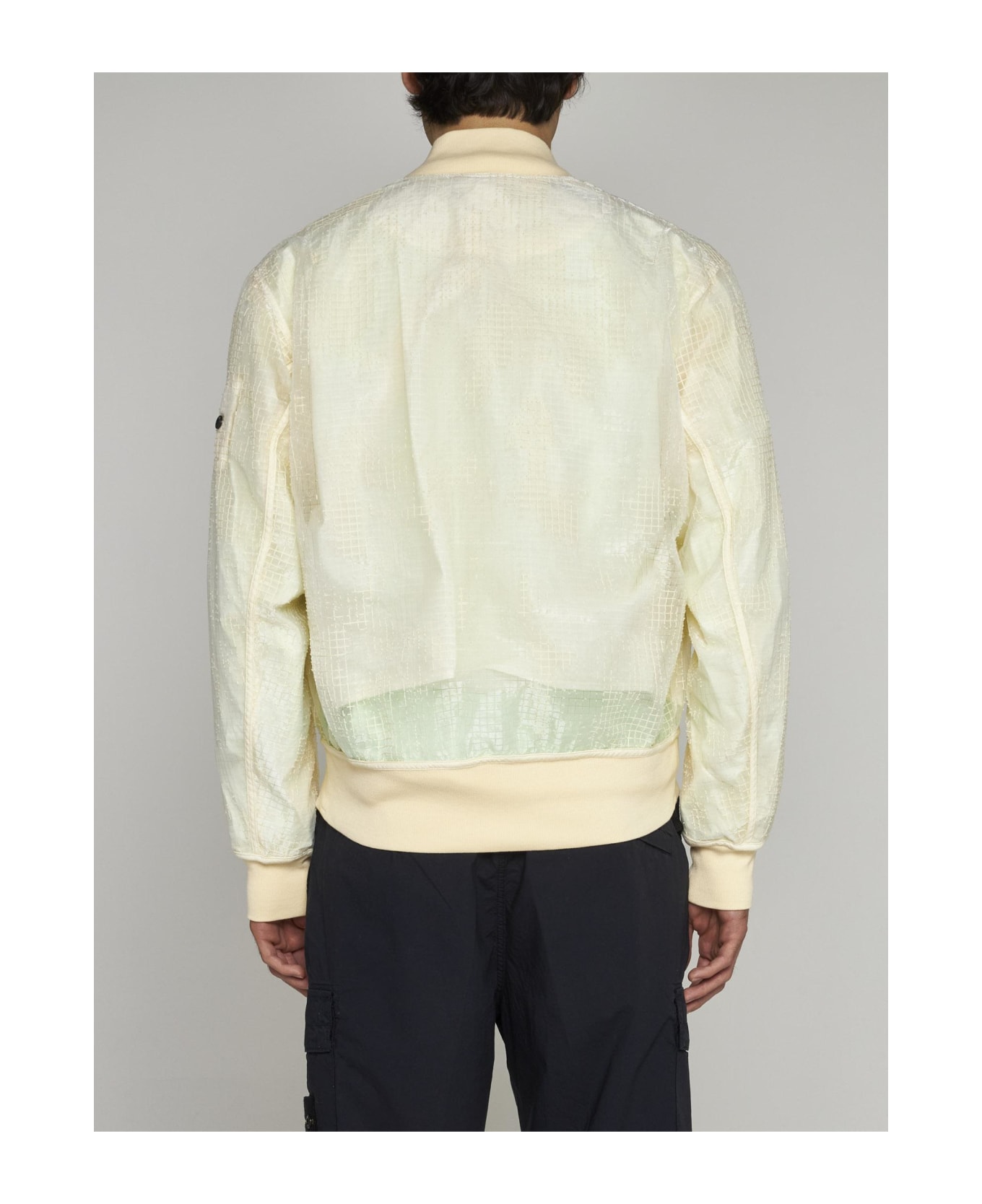 Stone Island Shadow Project Technical Cotton Blend Bomber Jacket - Pale yellow