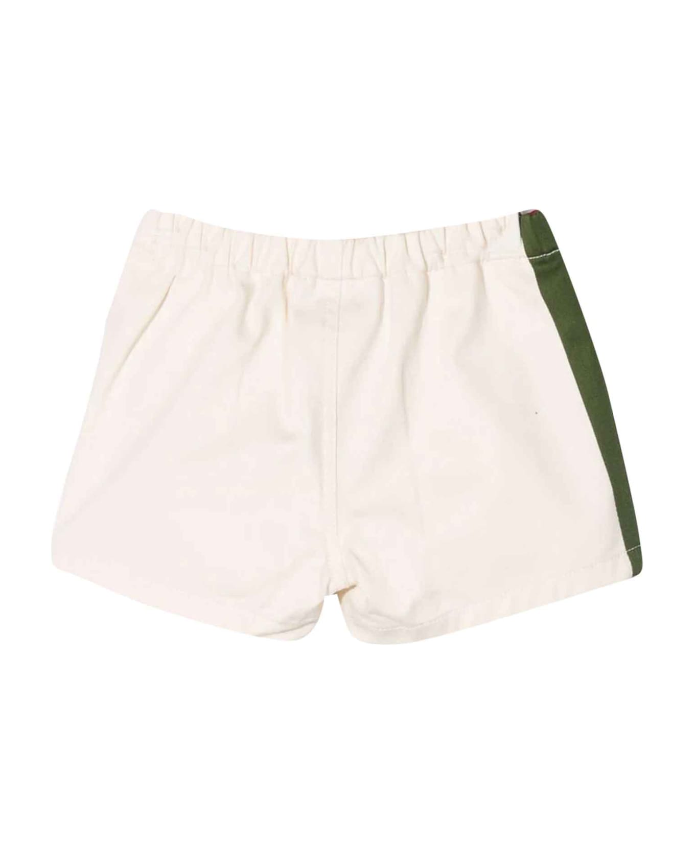 Gucci Unisex Newborn Bermuda Shorts - Bianco