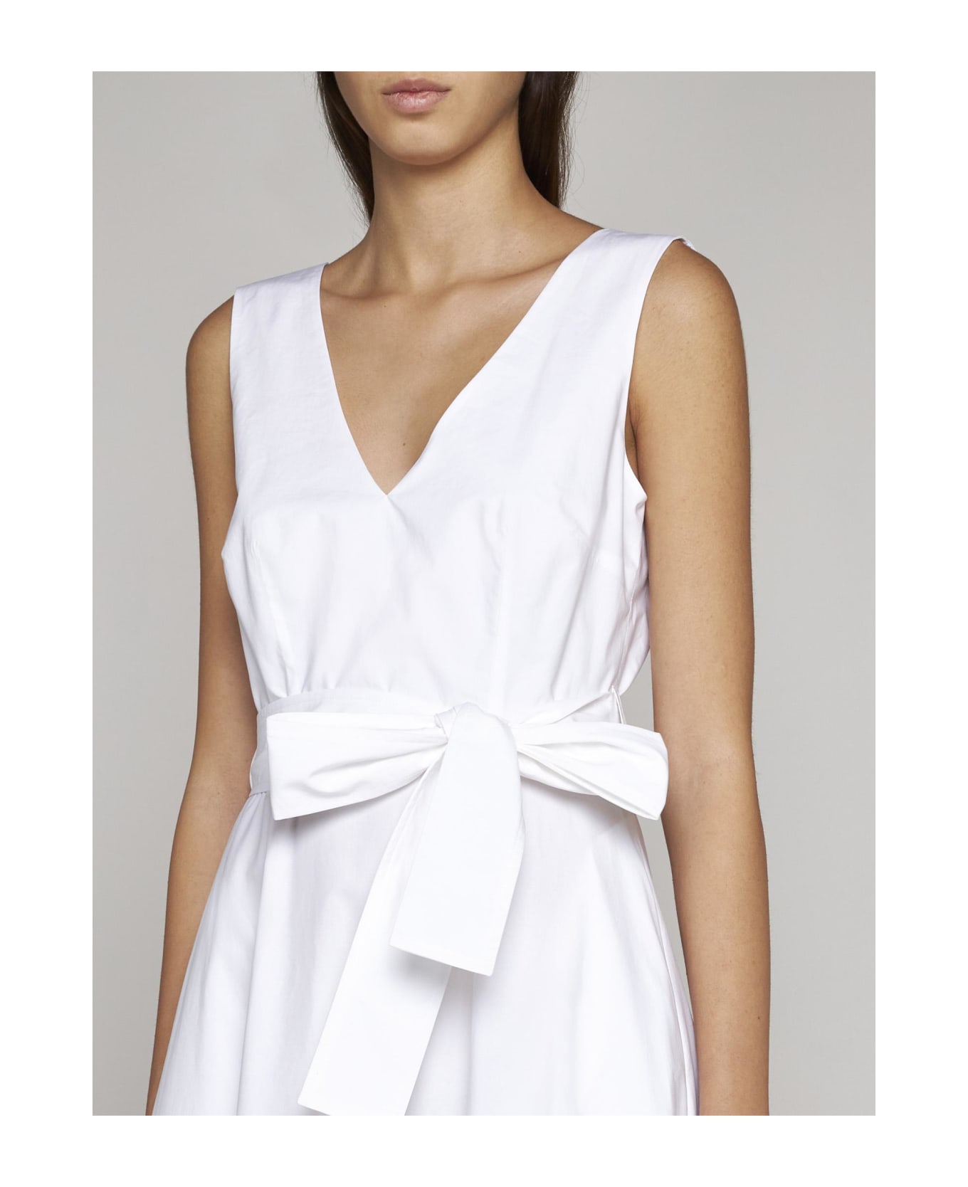 Parosh Canyox Cotton Long Dress - White