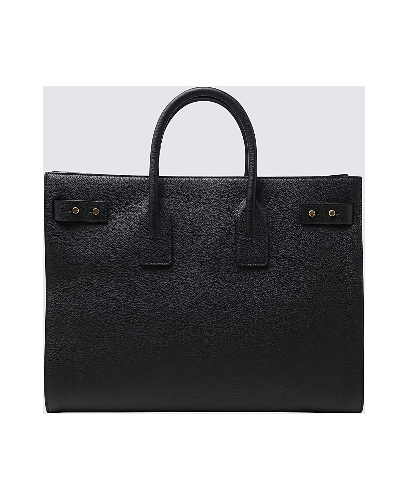 Saint Laurent Black Leather Sac De Jour Top Handle Abg - BLACK