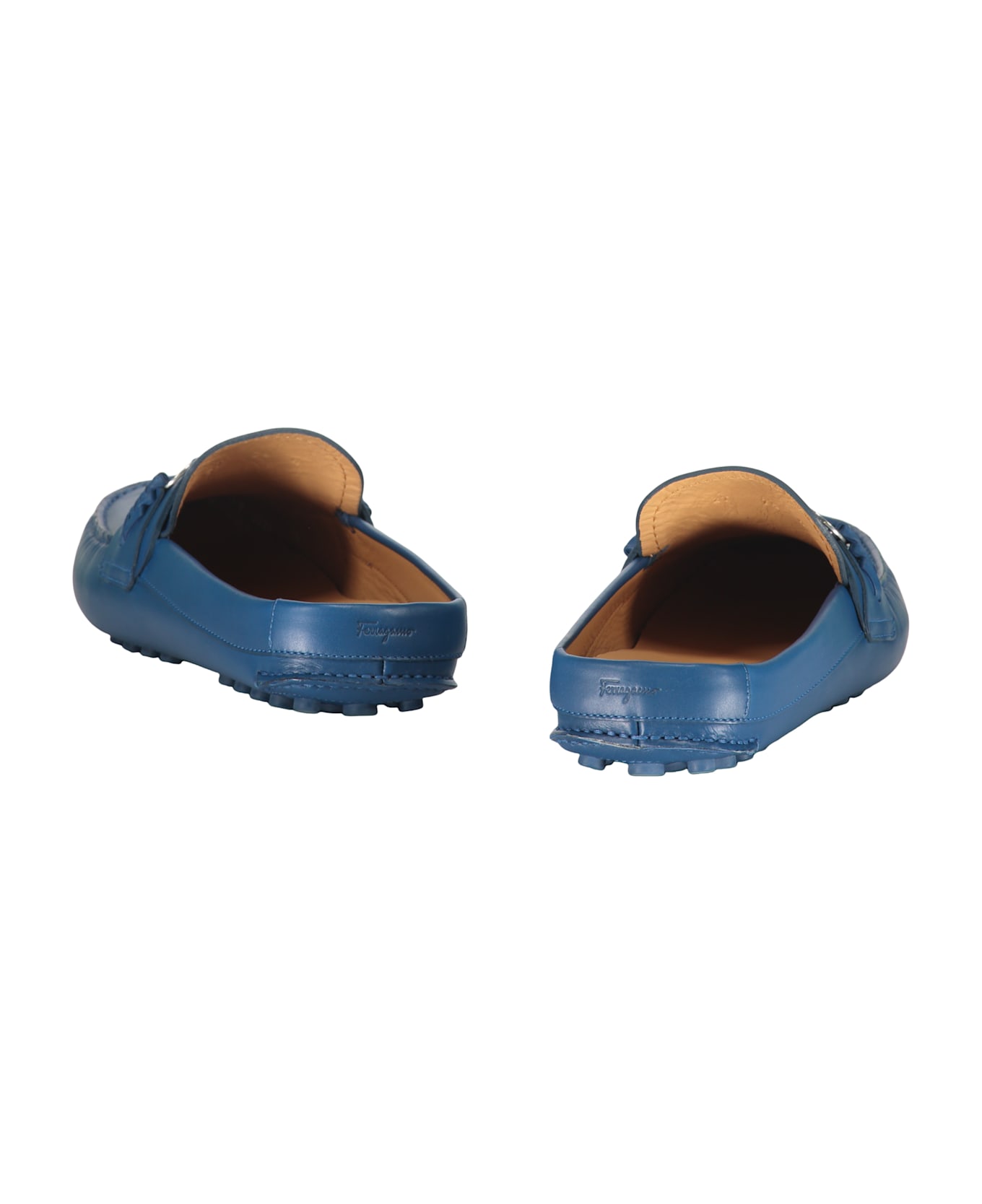 Ferragamo Leather Loafers - blue
