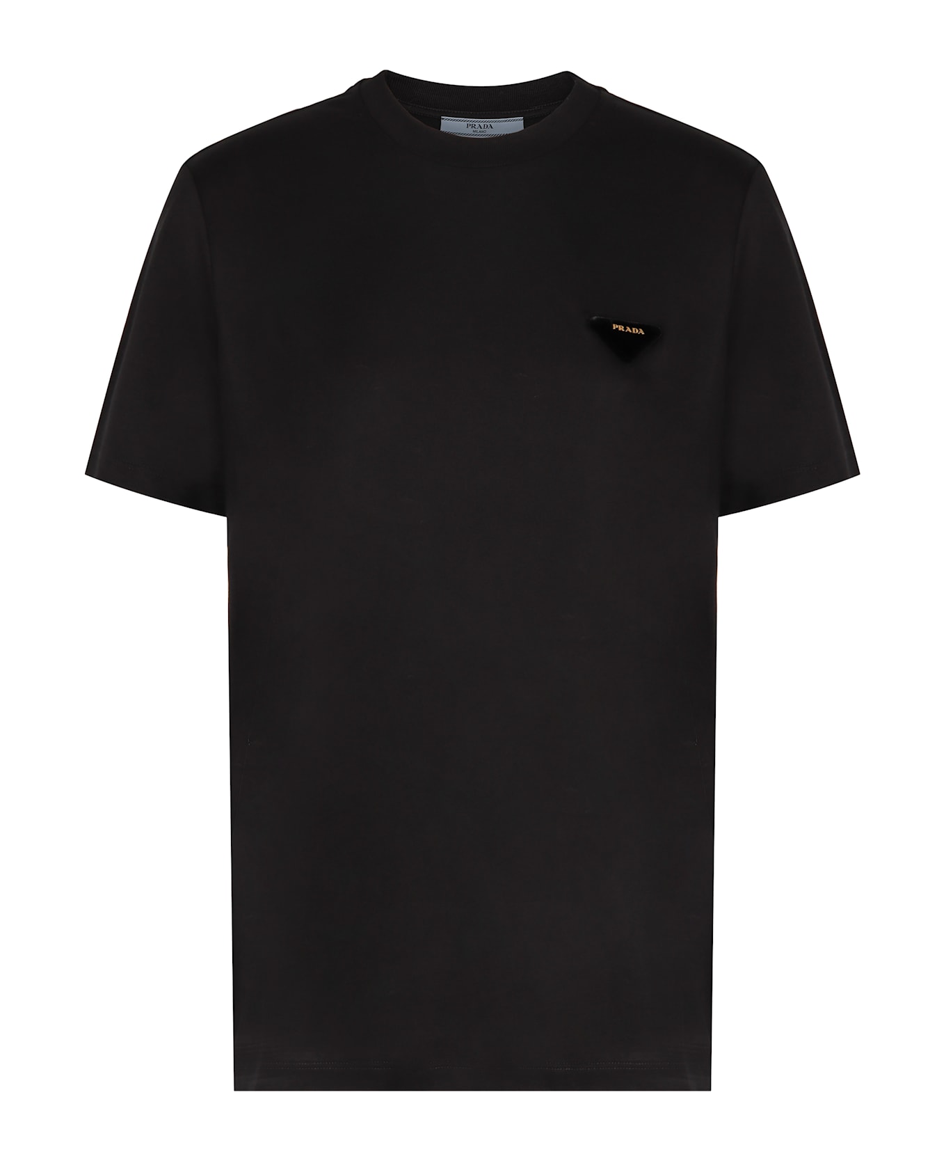 Prada Cotton Crew-neck T-shirt - black