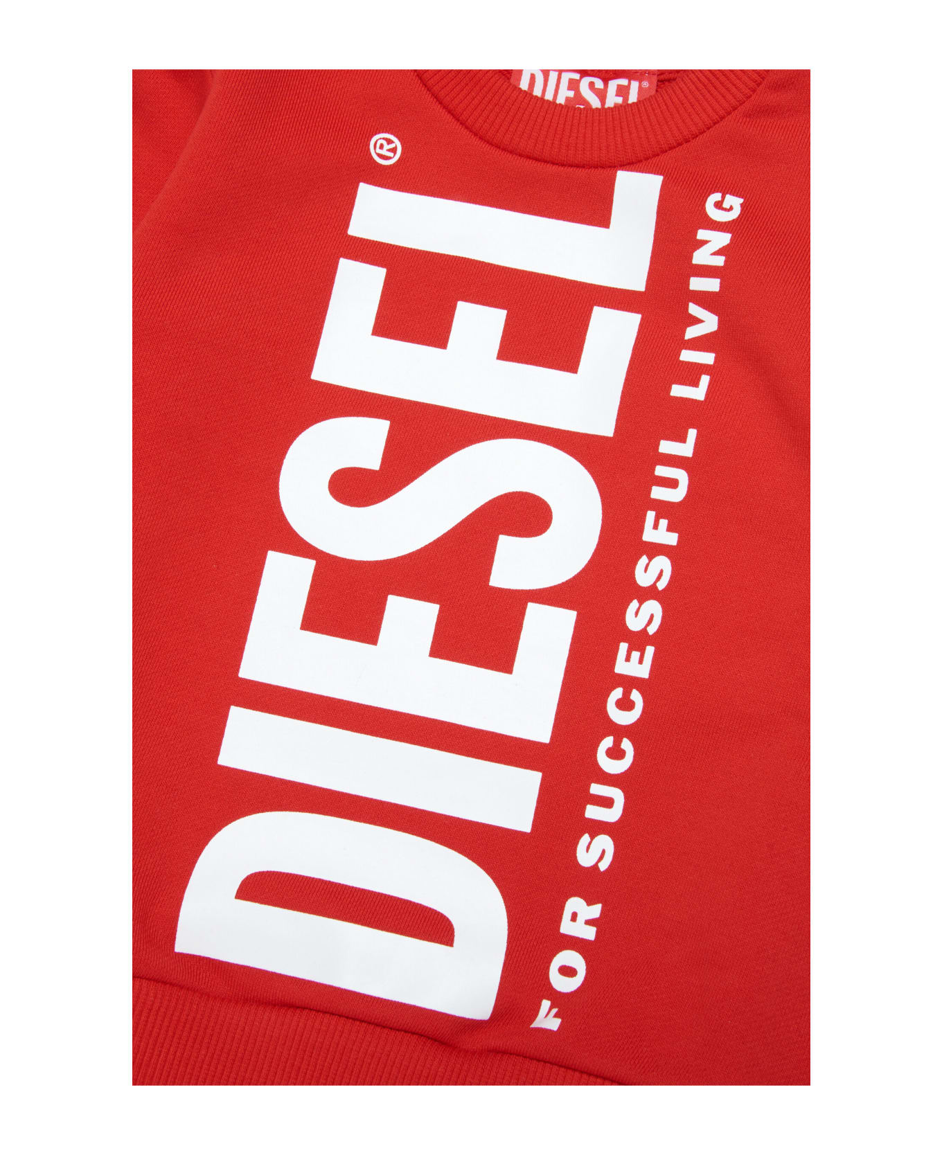 Diesel Sgonyb Sweat-shirt Diesel Red Crew-neck Cotton Sweatshirt With Extra-large Logo - Carnation red