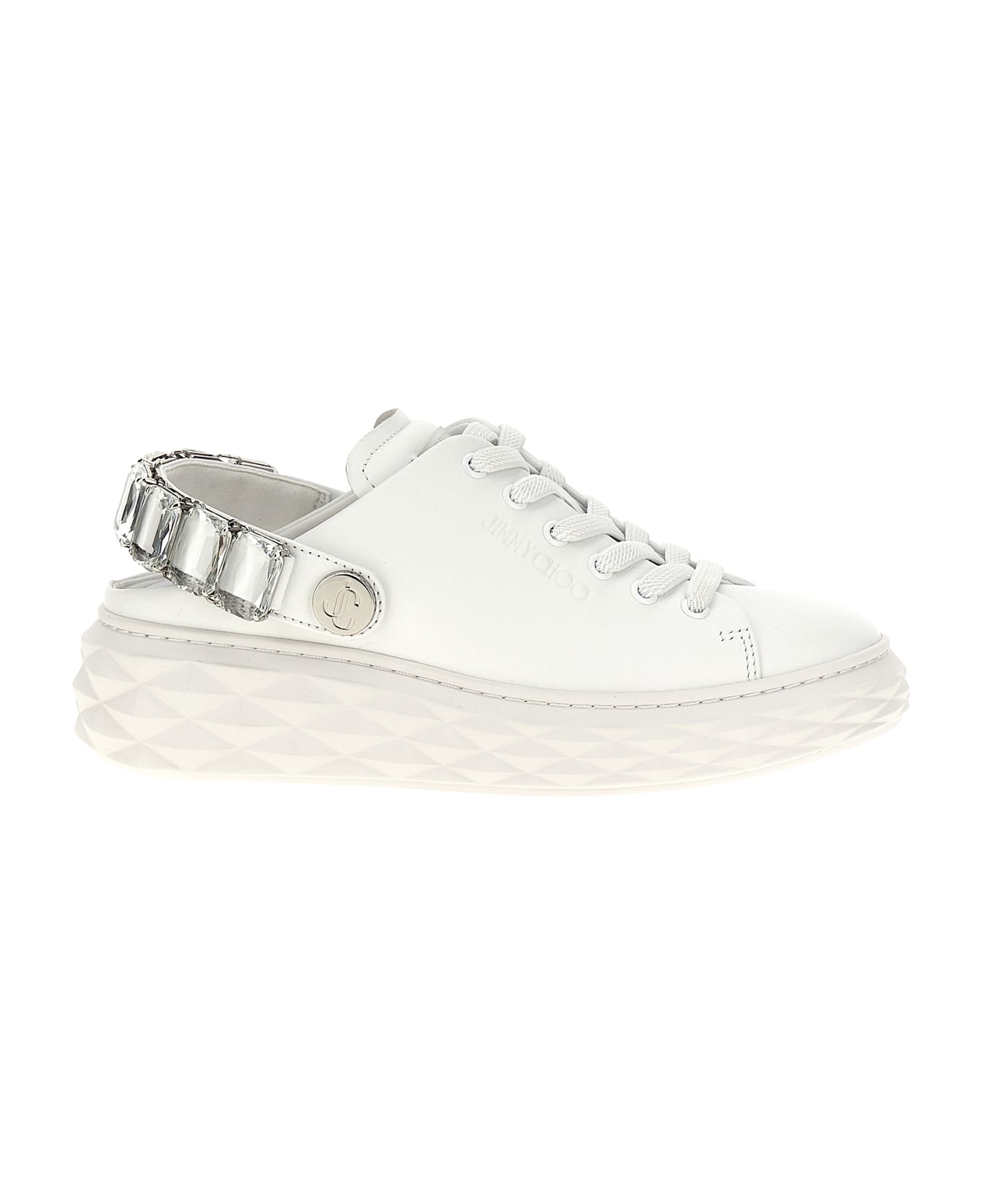 Jimmy Choo 
diamond Sling
 Sneakers - White